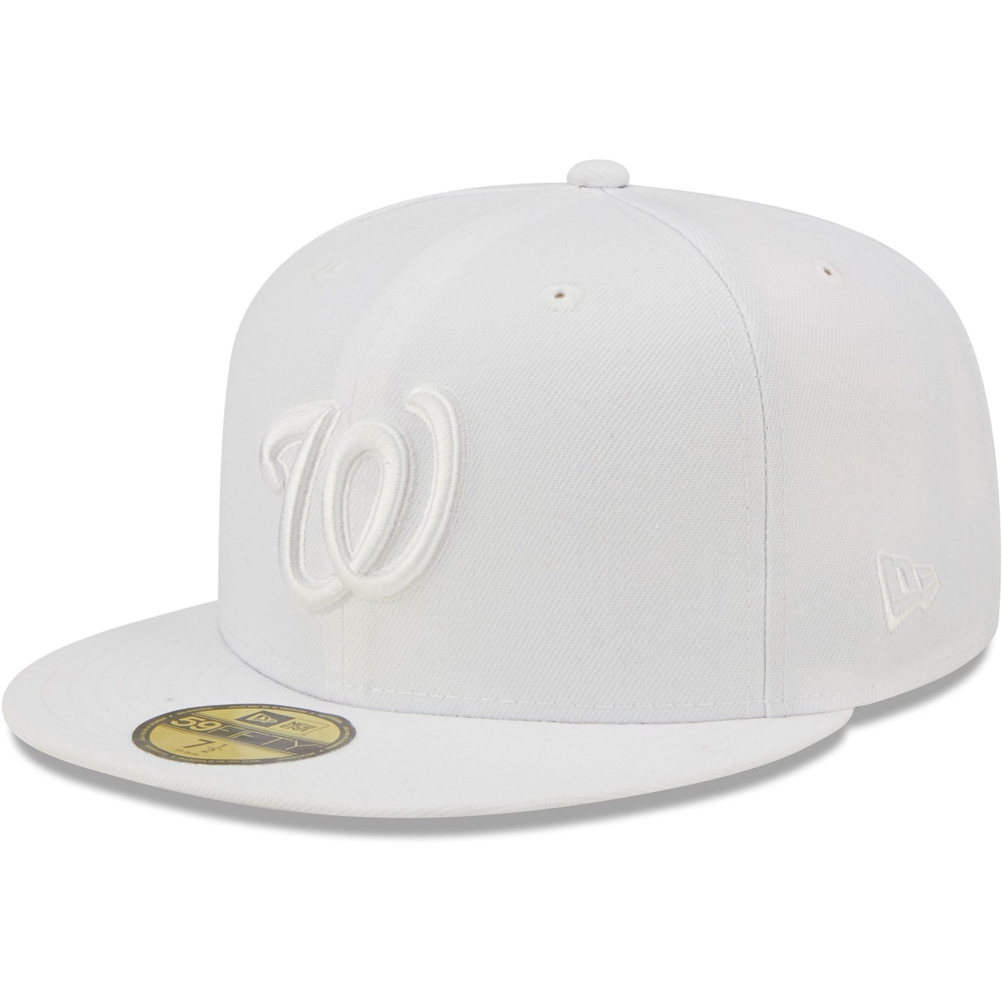 Washington Nationals New Era White on White 59FIFTY Fitted Hat