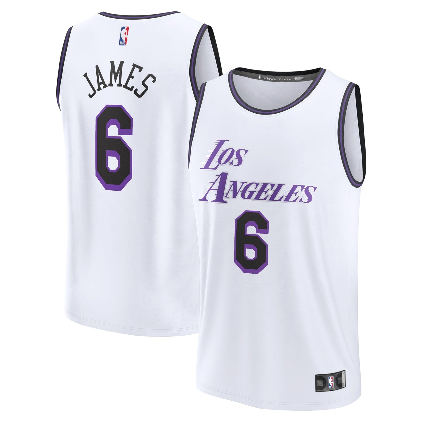 Youth Fanatics Branded LeBron James White Los Angeles Lakers 2022/23 Fastbreak Jersey - City Edition