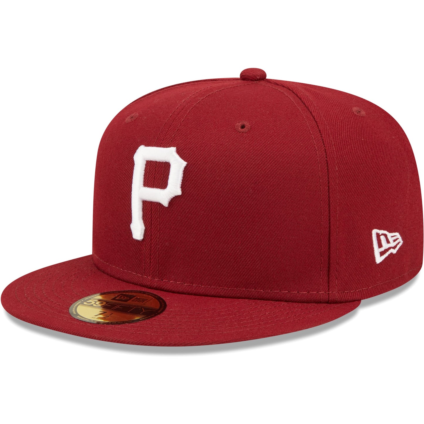 Pittsburgh Pirates New Era White Logo 59FIFTY Fitted Hat - Cardinal