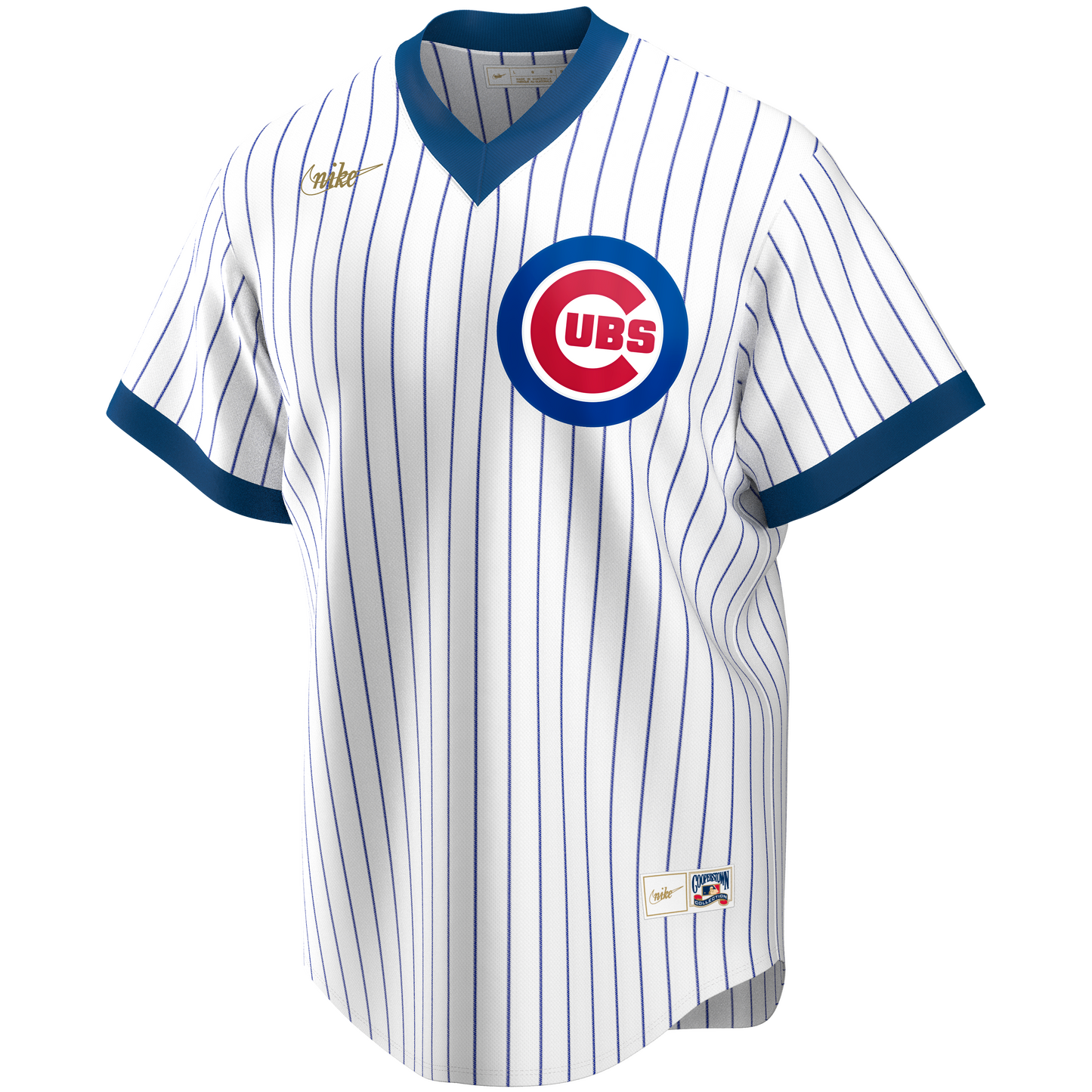 Chicago Cubs Nike Cooperstown Home Pinstripe V-neck Jersey