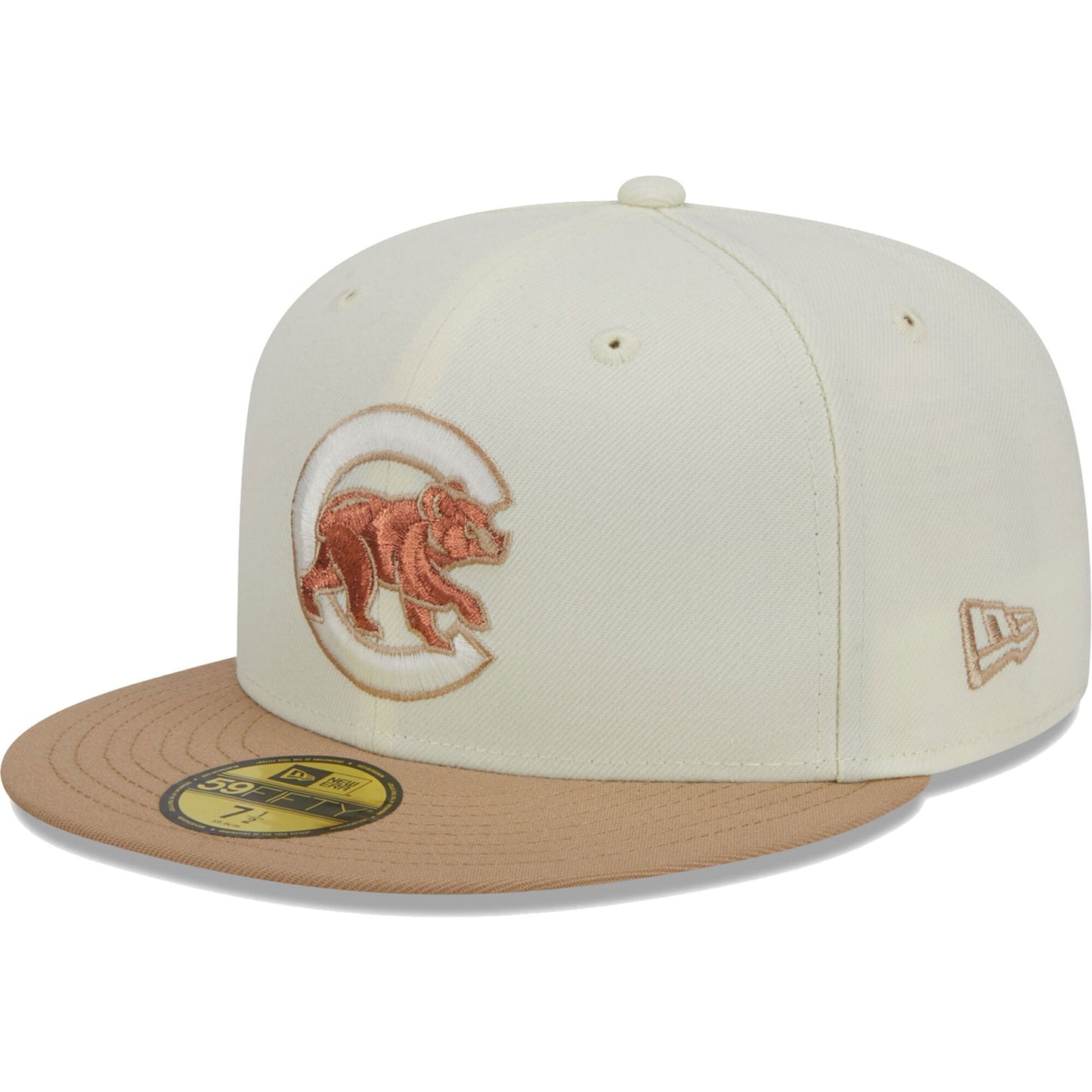 Chicago Cubs New Era Chrome Camel Rust Undervisor 59FIFTY Fitted Hat - Cream