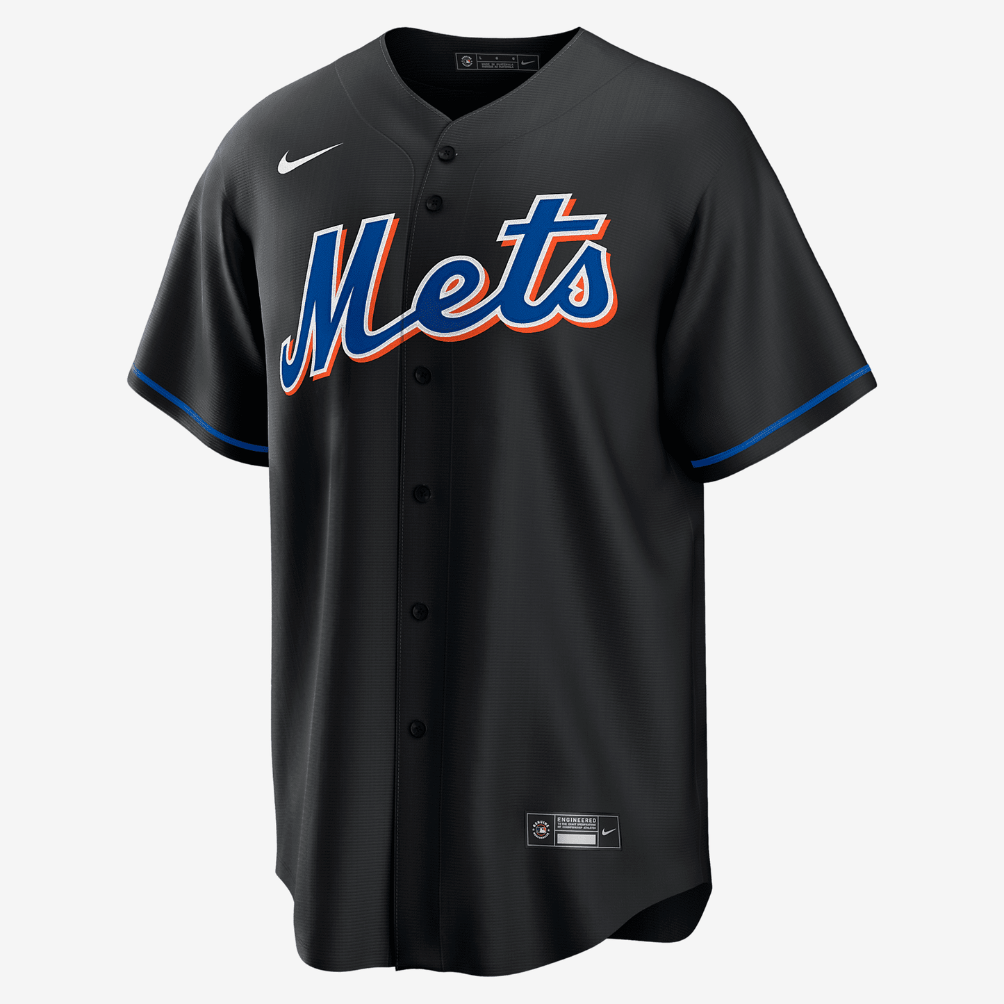MLB New York Mets (Mike Piazza) Men's Replica Baseball Jersey - Black