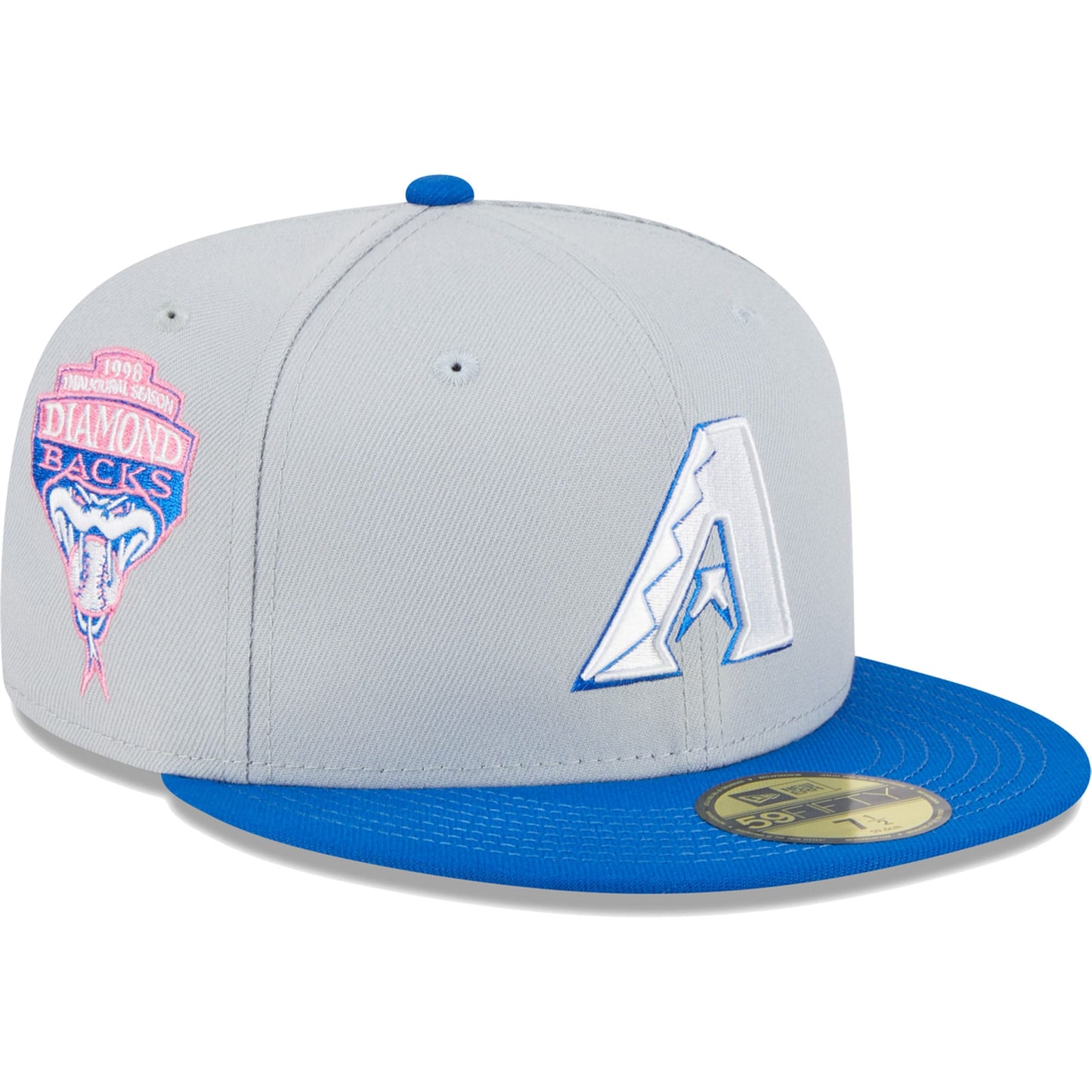 Arizona Diamondbacks New Era Dolphin 59FIFTY Fitted Hat - Gray/Blue