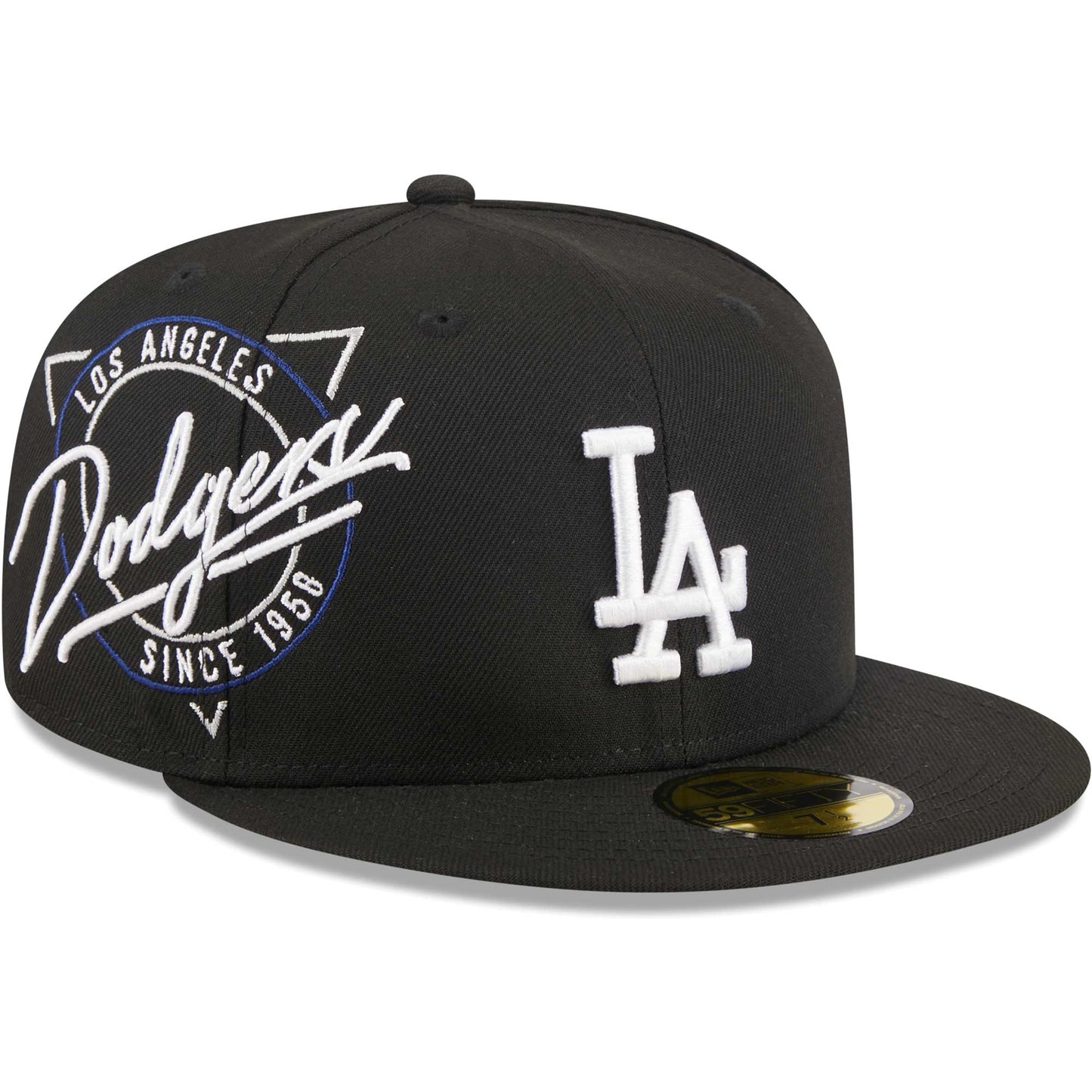 Los Angeles Dodgers New Era Neon 59FIFTY Fitted Hat - Black