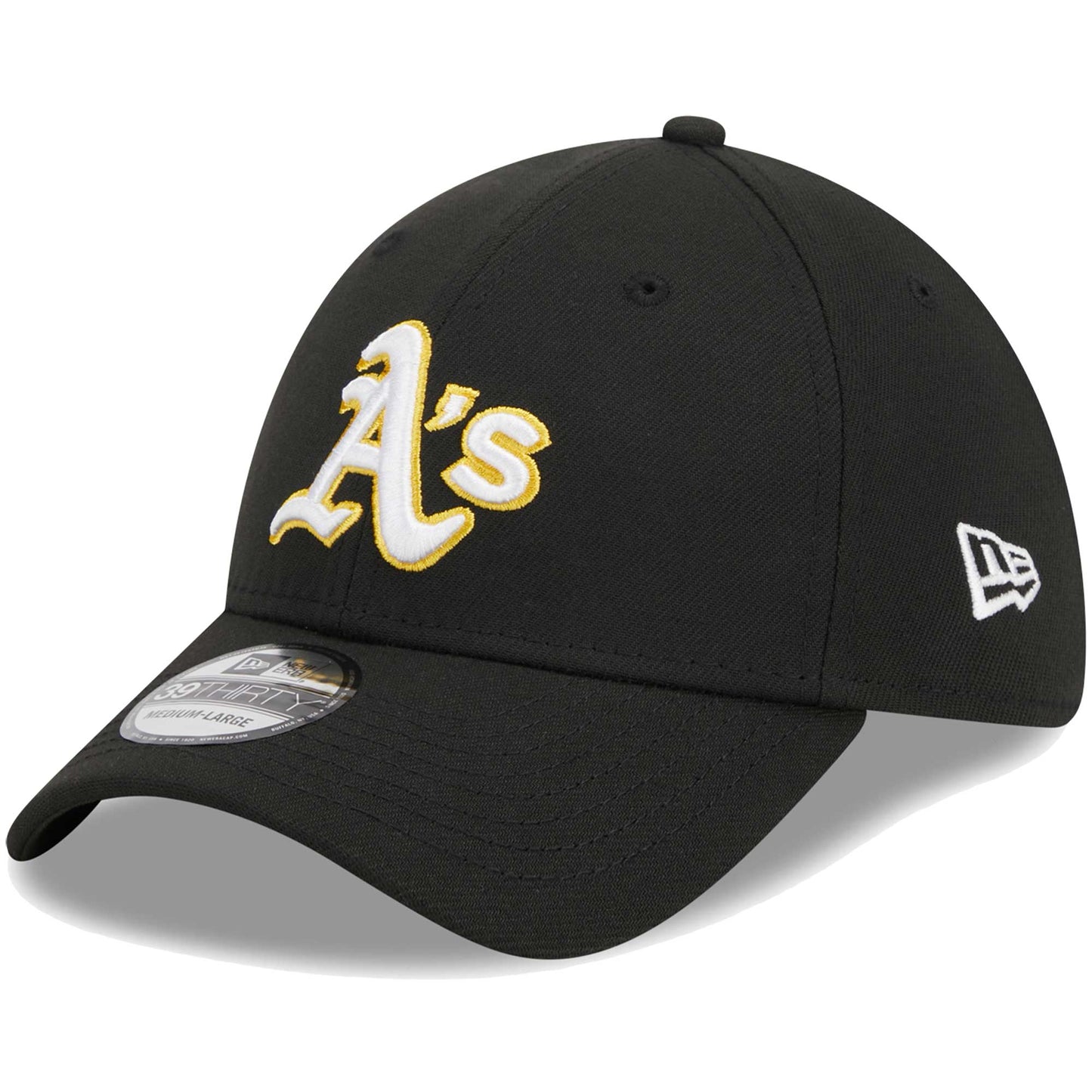 Oakland Athletics New Era Logo 39THIRTY Flex Hat - Black