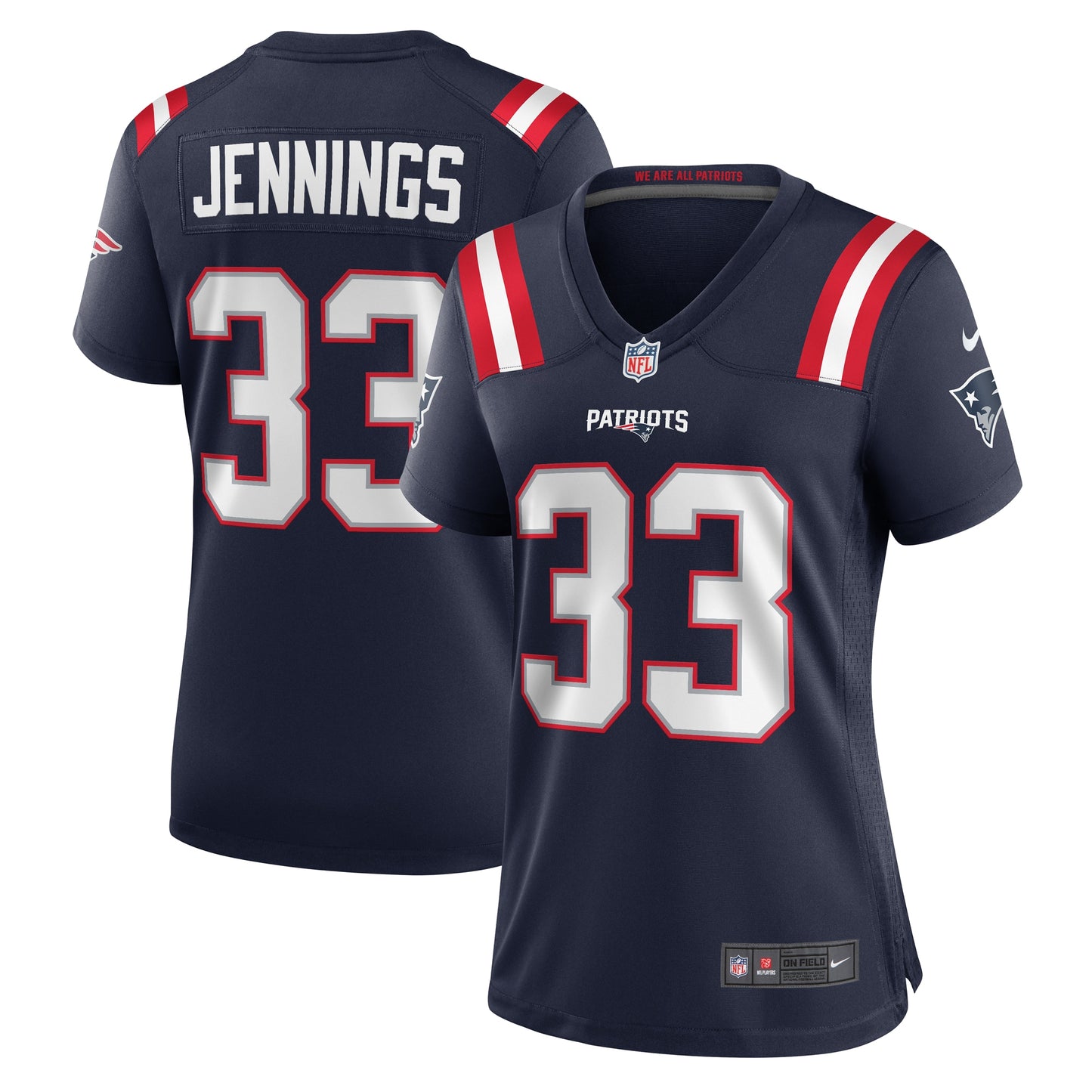 Anfernee Jennings New England Patriots Nike Women's Team Game Jersey - Navy