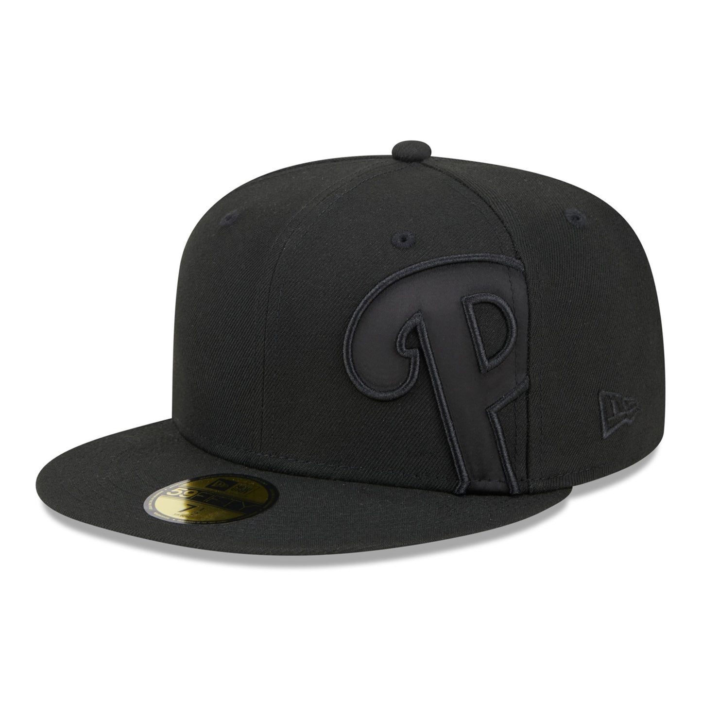 Philadelphia Phillies New Era Satin Peek 59FIFTY Fitted Hat - Black