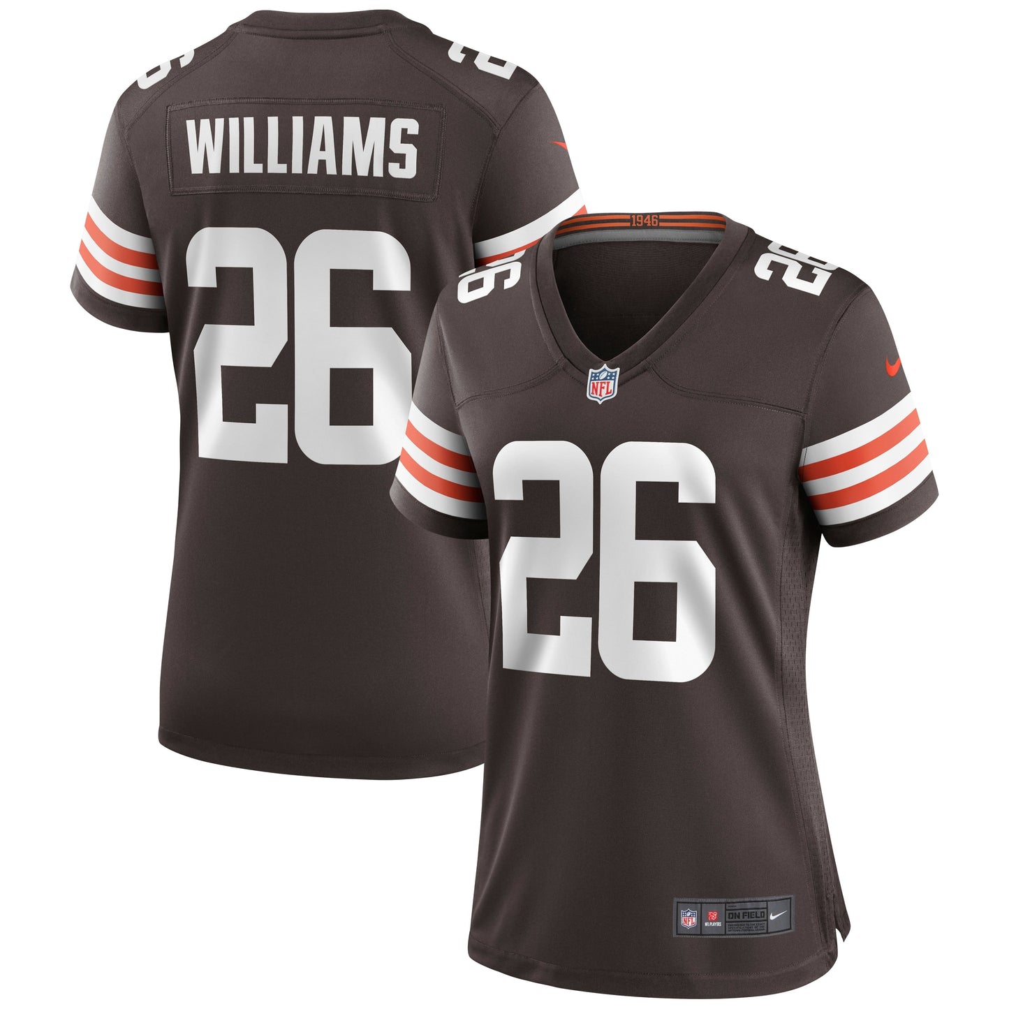 Women's Nike Greedy Williams Brown Cleveland Browns Game Jersey