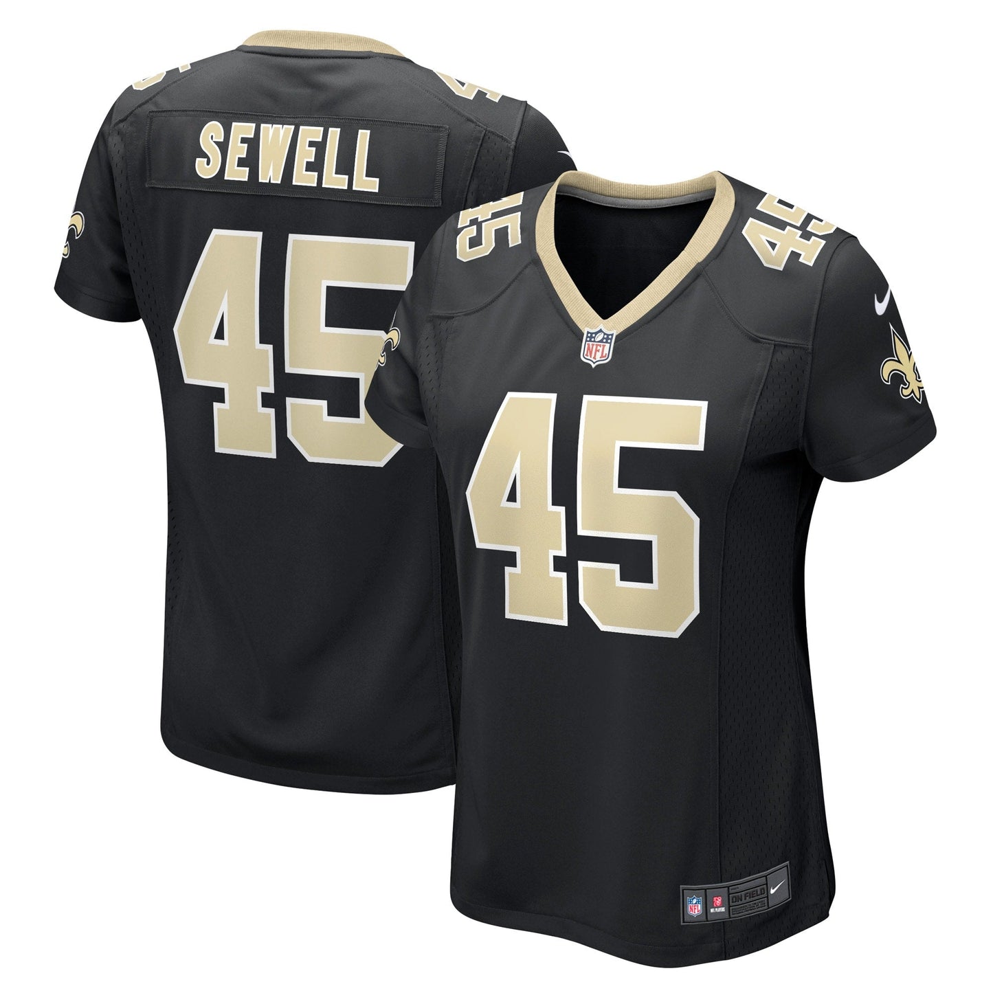Women's Nike Nephi Sewell Black New Orleans Saints Game Player Jersey