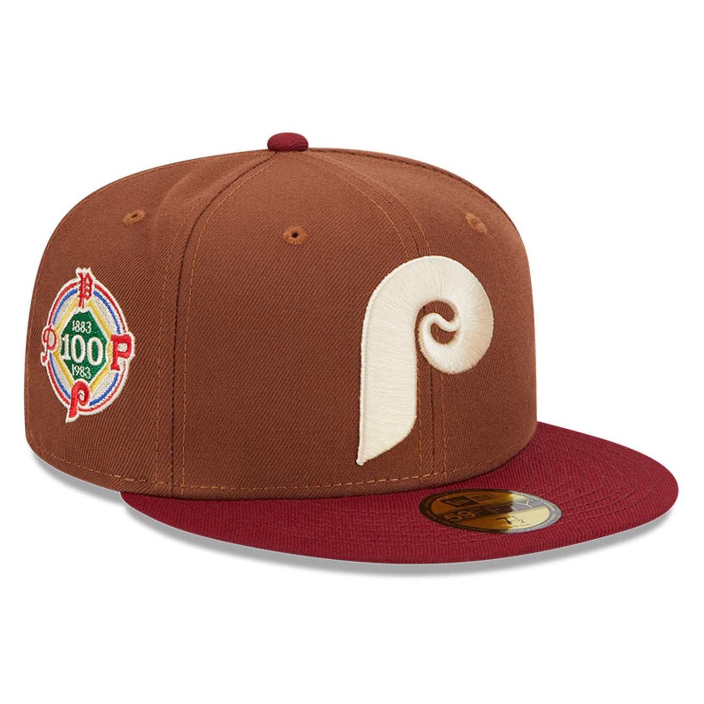 Philadelphia Phillies New Era Harvest 100th Anniversary 59FIFTY Fitted Hat - Brown