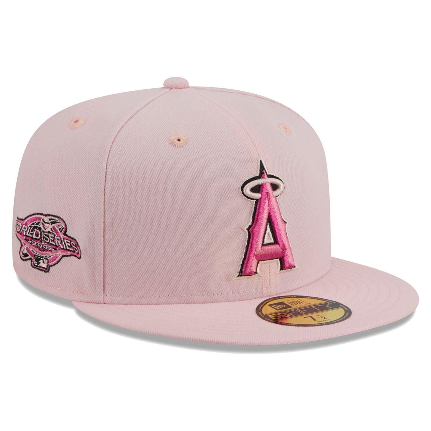 Los Angeles Angels New Era 2002 MLB World Series 59FIFTY Fitted Hat - Pink