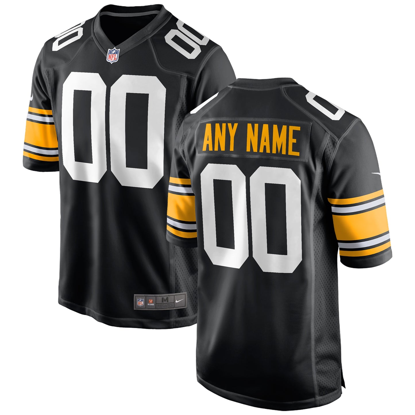 Pittsburgh Steelers Nike Youth Alternate Custom Game Jersey - Black