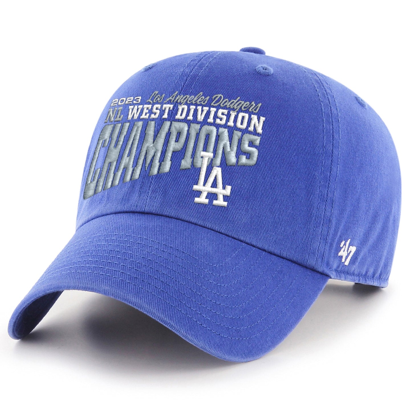 Los Angeles Dodgers '47 2023 NL West Division Champions Clean Up Adjustable Hat - Royal