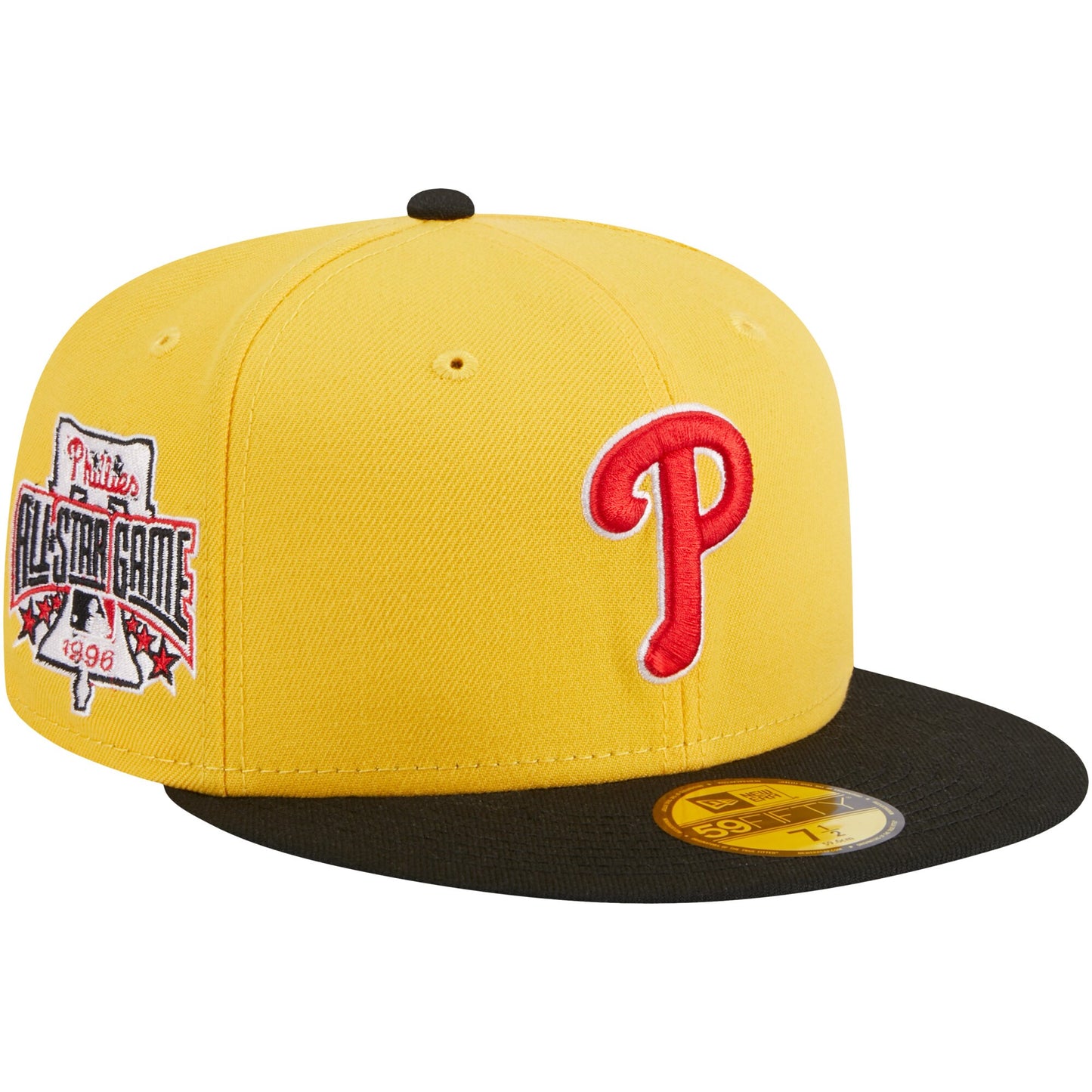 Philadelphia Phillies New Era Grilled 59FIFTY Fitted Hat - Yellow/Black