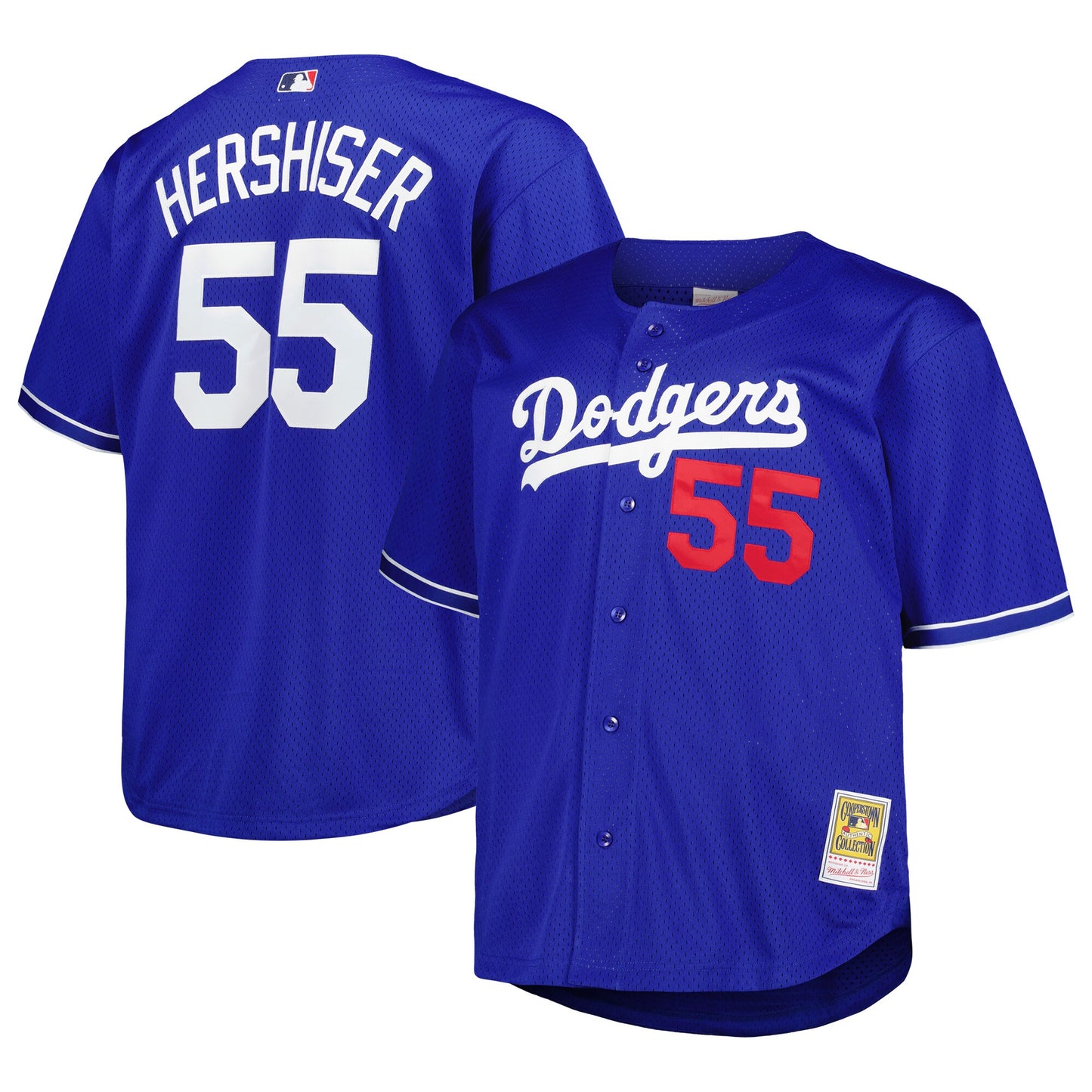 Orel Hershiser Los Angeles Dodgers Mitchell & Ness Big & Tall Cooperstown Collection Batting Practice Replica Jersey - Royal