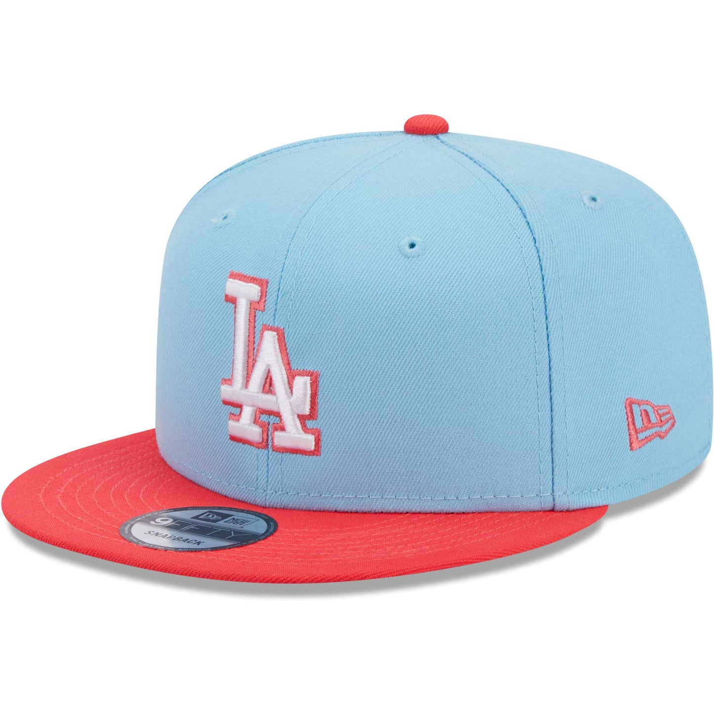 Los Angeles Dodgers New Era Spring Basic Two-Tone 9FIFTY Snapback Hat - Light Blue/Red