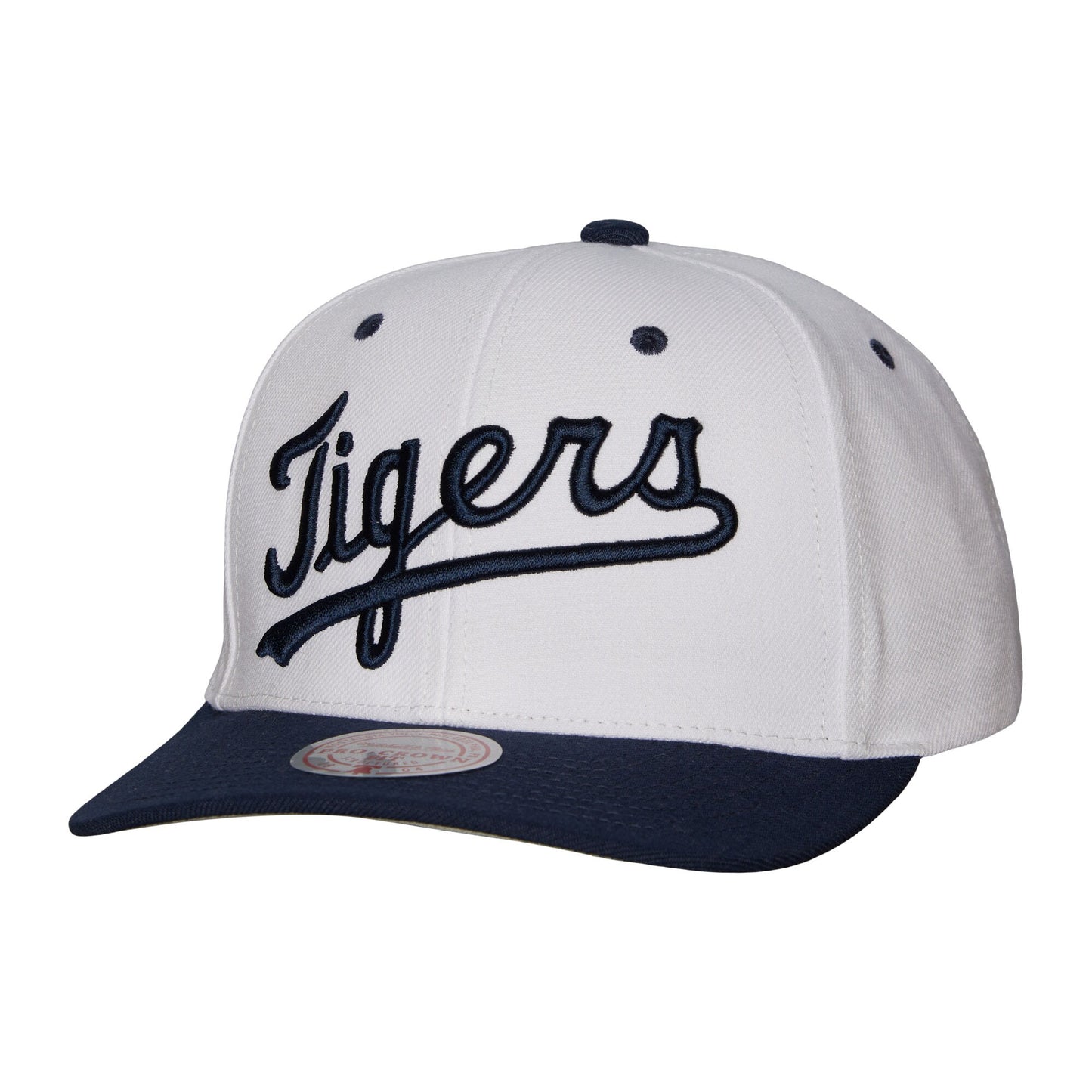 Detroit Tigers Mitchell & Ness Cooperstown Collection Pro Crown Snapback Hat - White