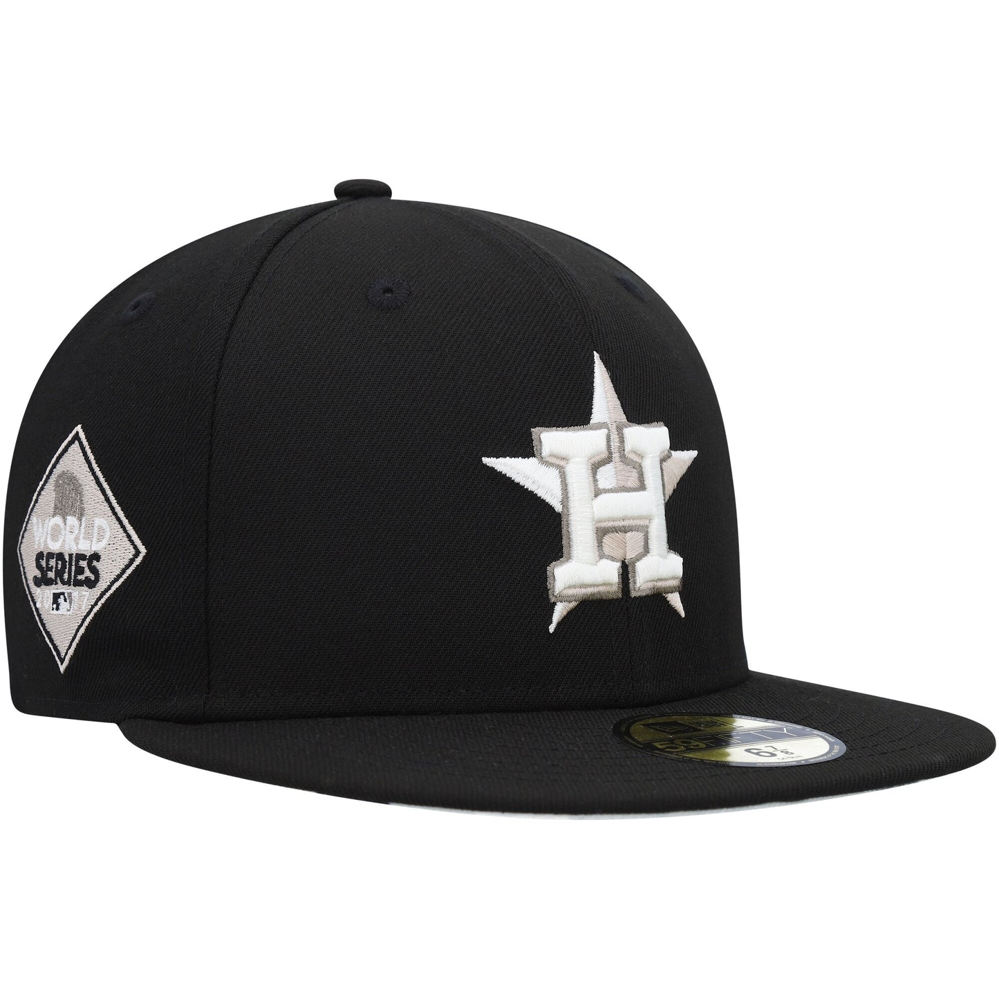 Houston Astros New Era Chrome Camo Undervisor 59FIFTY Fitted Hat - Black