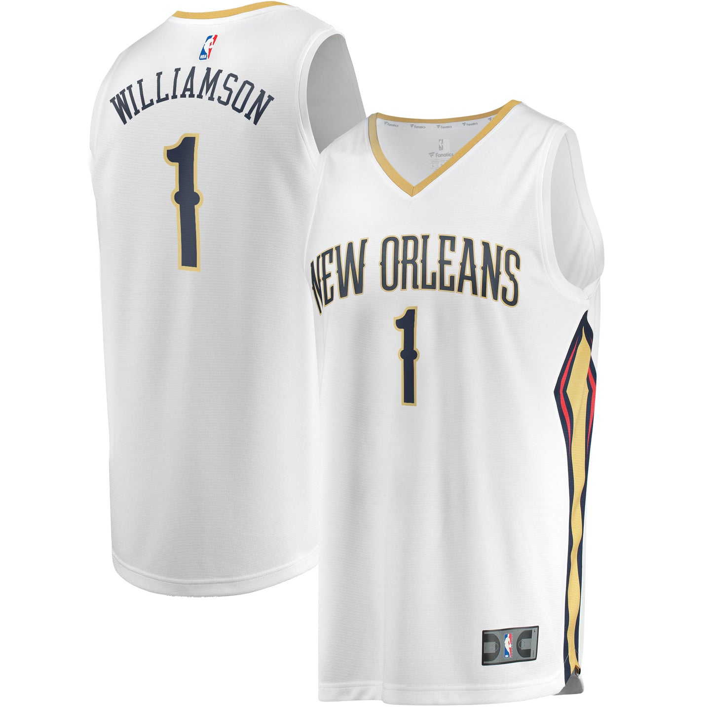 Zion Williamson New Orleans Pelicans Fanatics Branded Replica Fast Break Jersey White - Association Edition