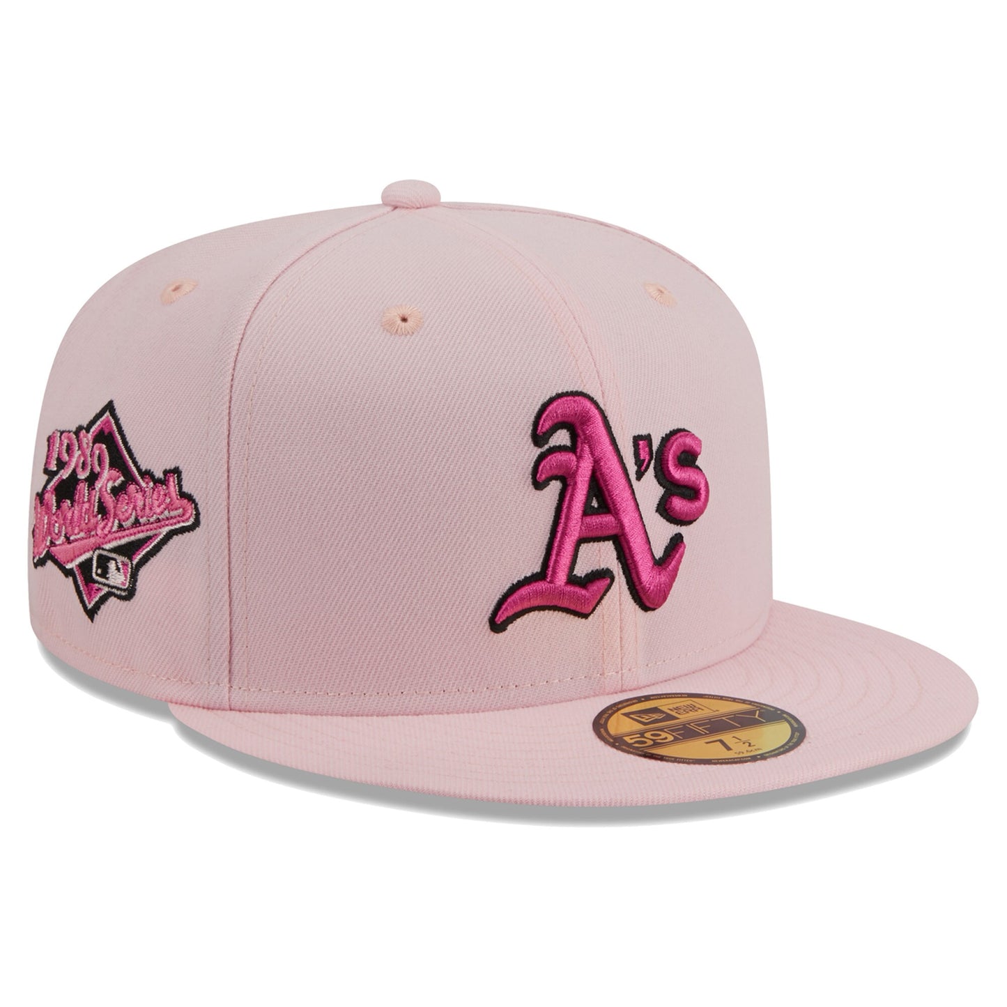 Oakland Athletics New Era 1989 MLB World Series 59FIFTY Fitted Hat - Pink