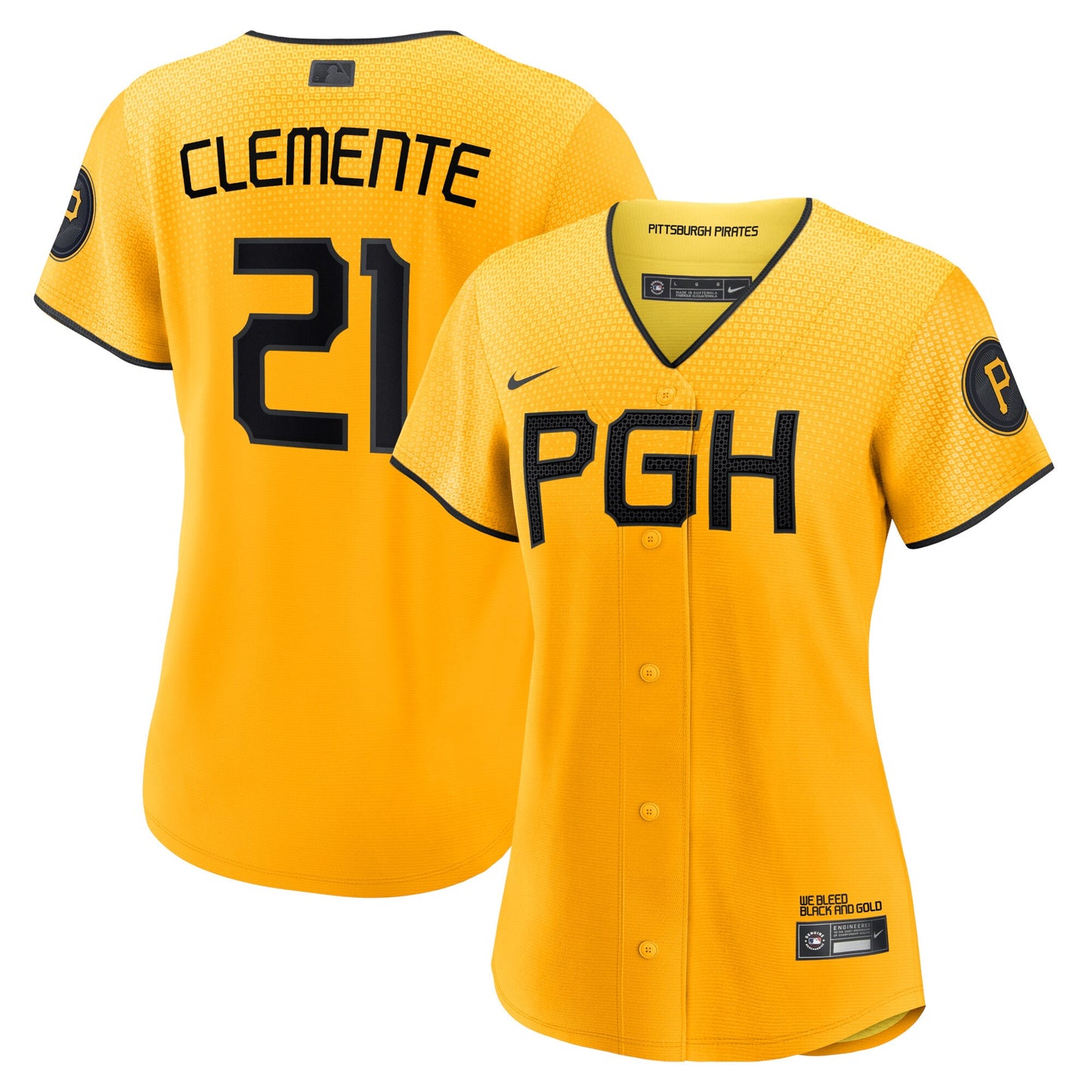 Roberto Clemente Pittsburgh Pirates Nike Women's 2023 City Connect Replica Player Jersey - Gold