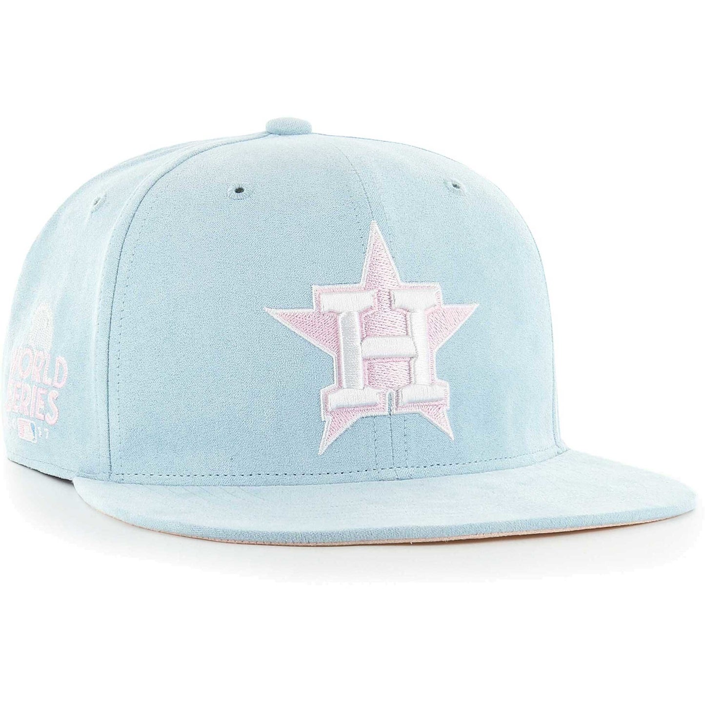 Houston Astros '47 Ultra Suede Captain Snapback Hat - Light Blue