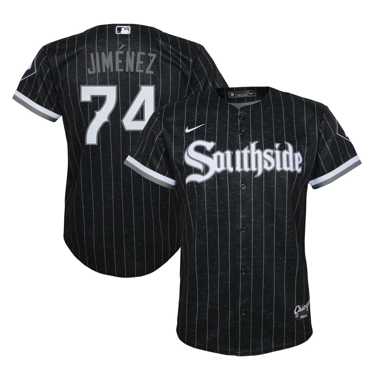 Youth Nike Eloy Jimenez Black Chicago White Sox City Connect Replica Player Jersey