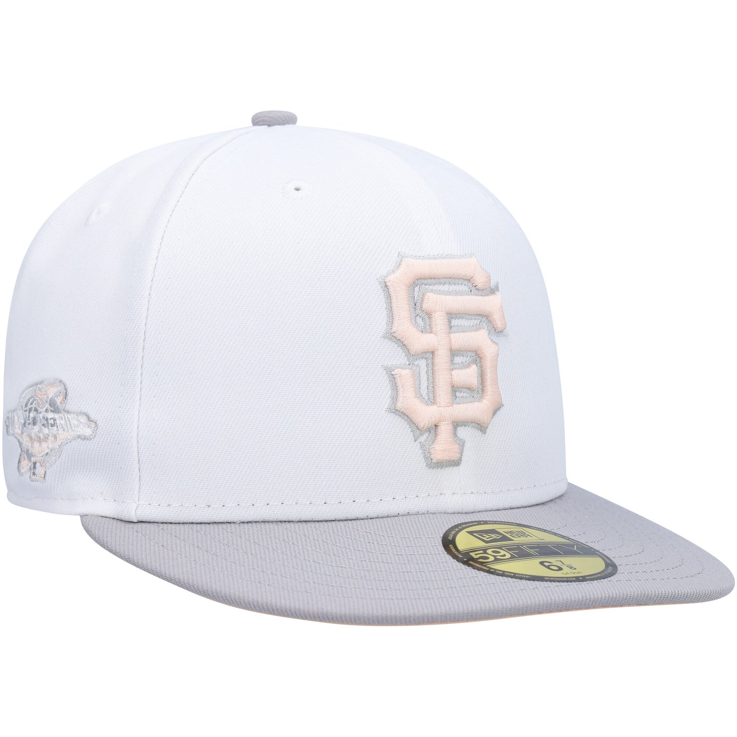 San Francisco Giants New Era 2002 World Series Side Patch Undervisor 59FIFTY Fitted Hat - White/Gray
