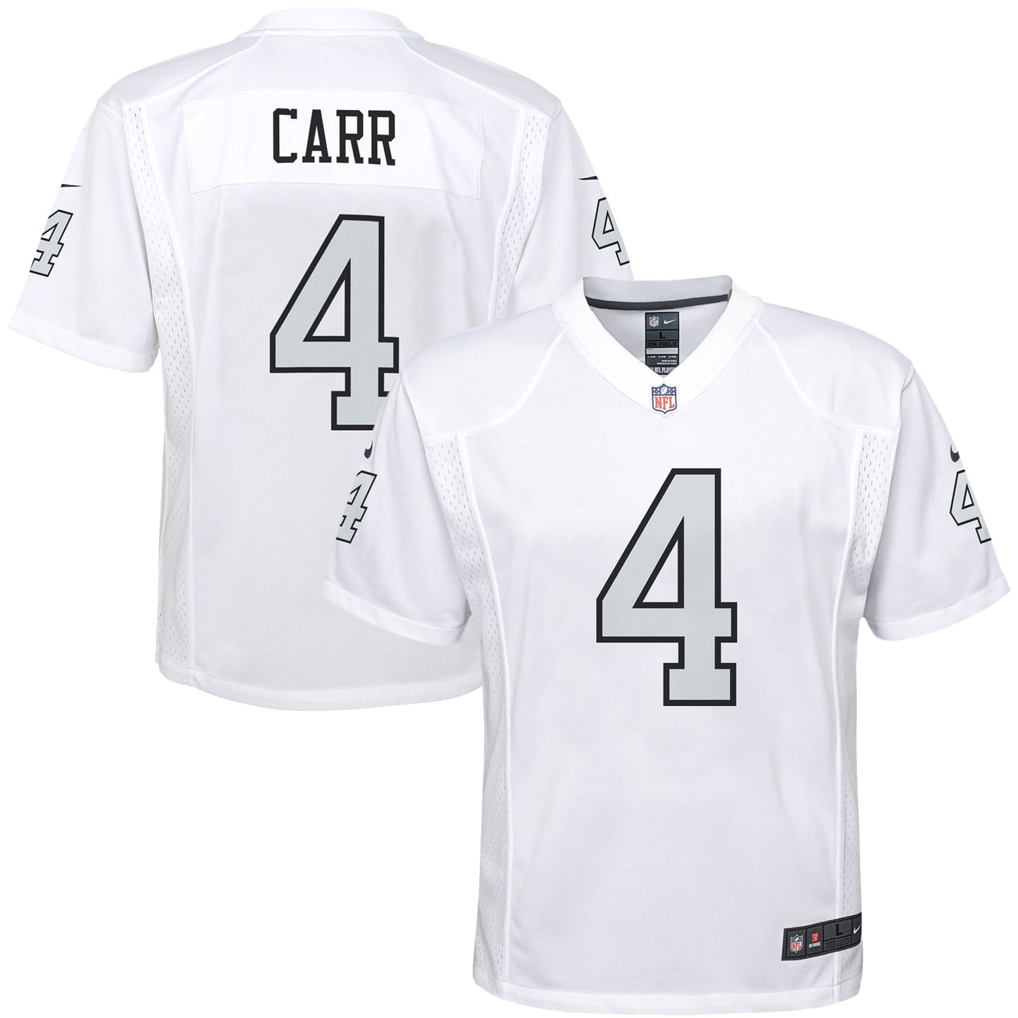 Derek Carr Las Vegas Raiders Nike Youth Color Rush Game Jersey - White