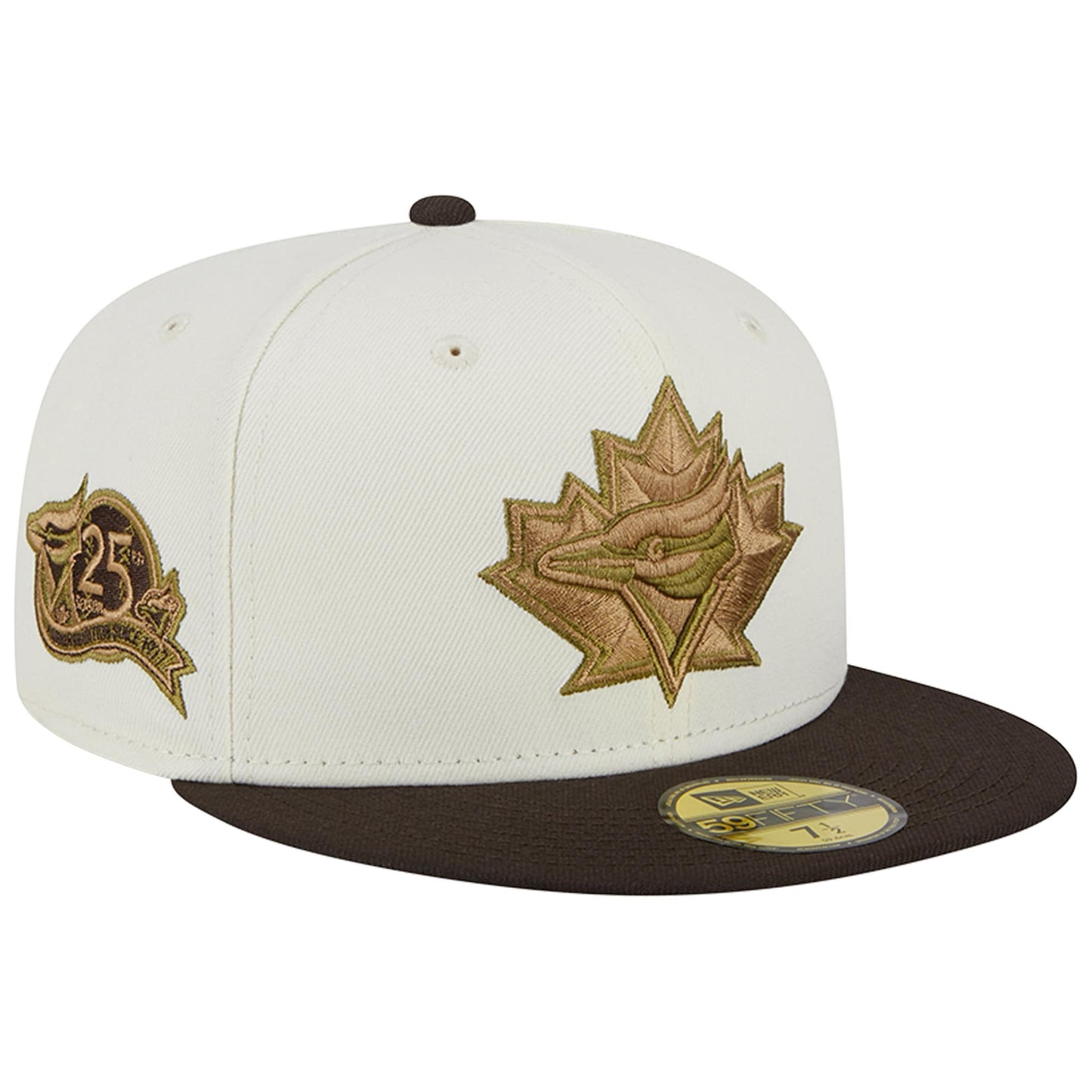 Toronto Blue Jays New Era 25th Team Anniversary 59FIFTY Fitted Hat - White/Brown