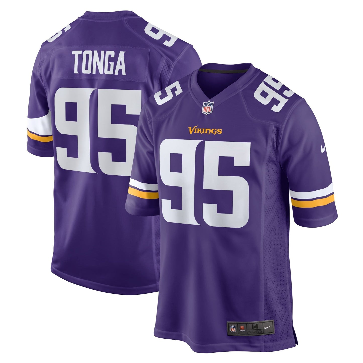 Men's Nike Khyiris Tonga Purple Minnesota Vikings Home Game Player Jersey