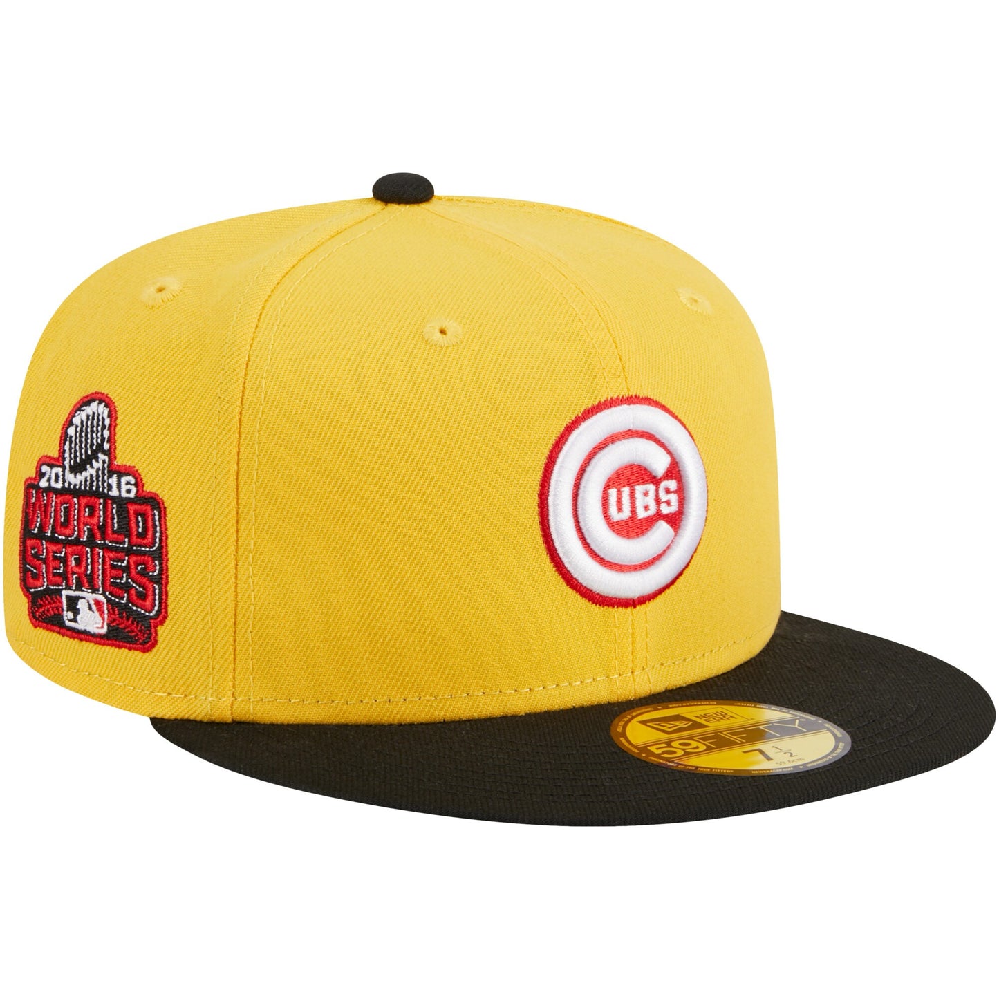 Chicago Cubs New Era Grilled 59FIFTY Fitted Hat - Yellow/Black