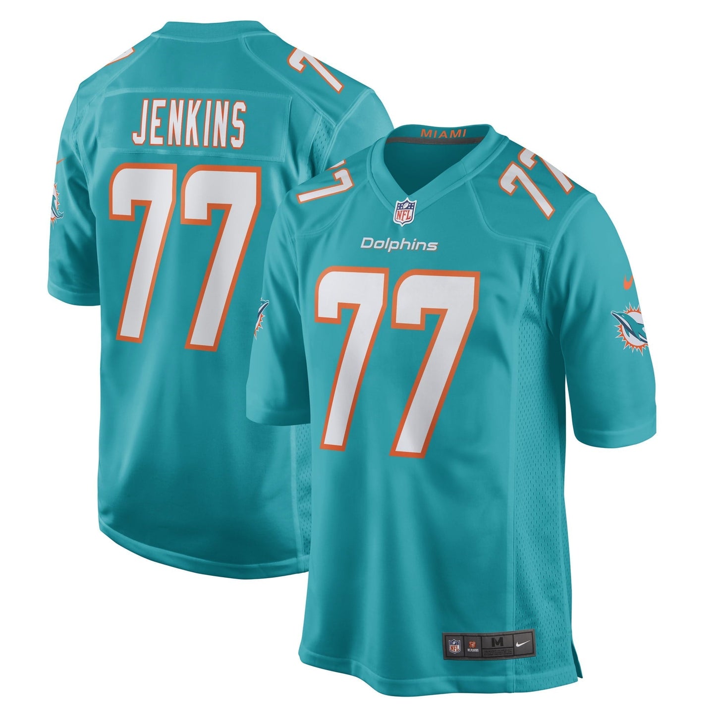 Men's Nike John Jenkins Aqua Miami Dolphins Game Player Jersey