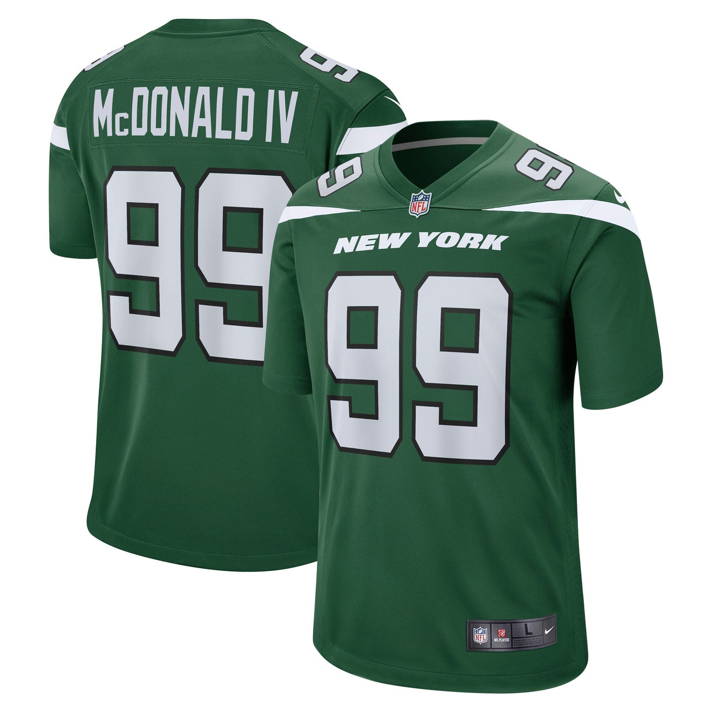 Will McDonald IV New York Jets Nike 2023 NFL Draft First Round Pick Game Jersey - Gotham Green