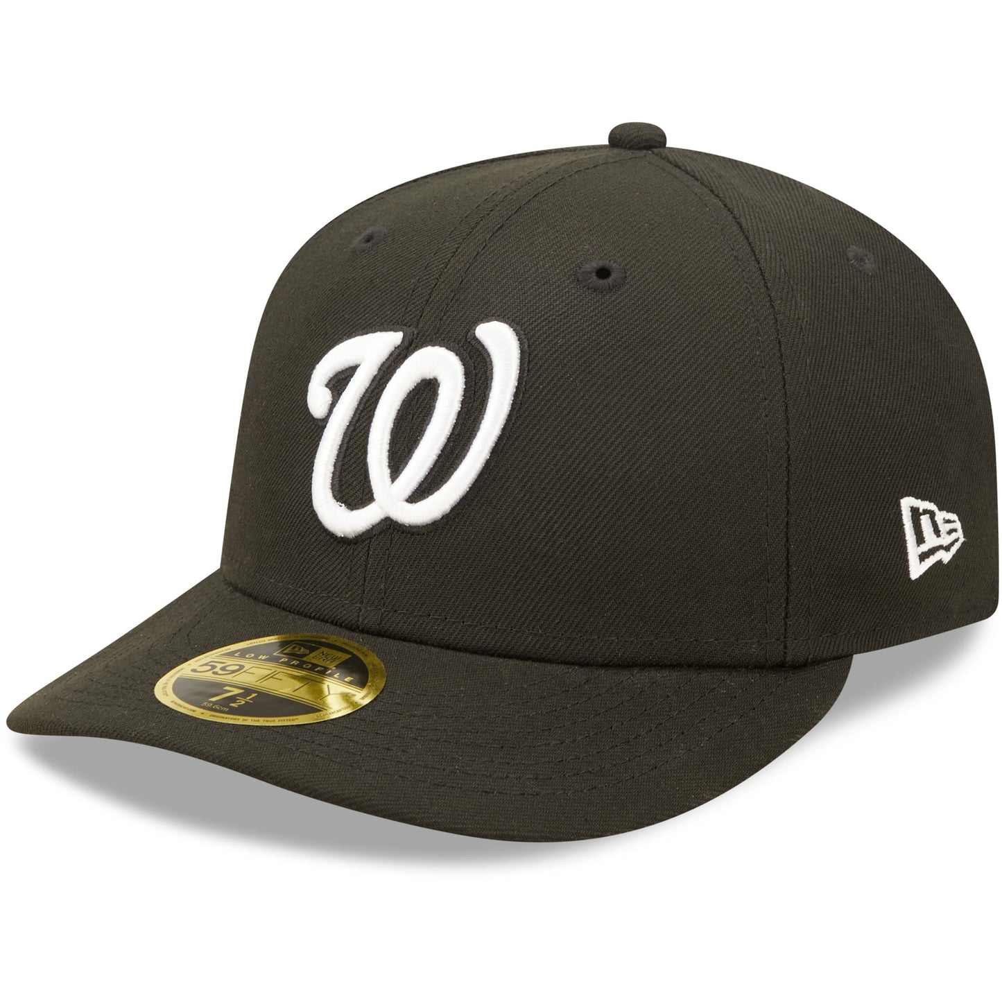 Washington Nationals New Era Black & White Low Profile 59FIFTY Fitted Hat