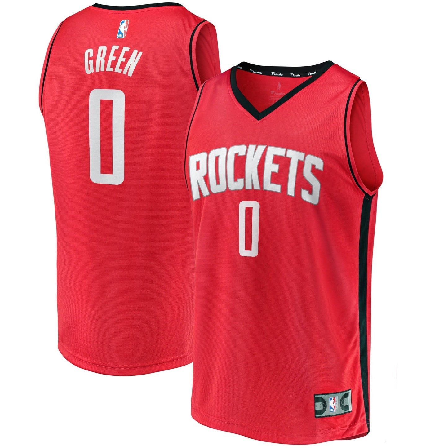 Men's Fanatics Branded Jalen Green Red Houston Rockets 2021 NBA Draft First Round Pick Fast Break Replica Jersey - Icon