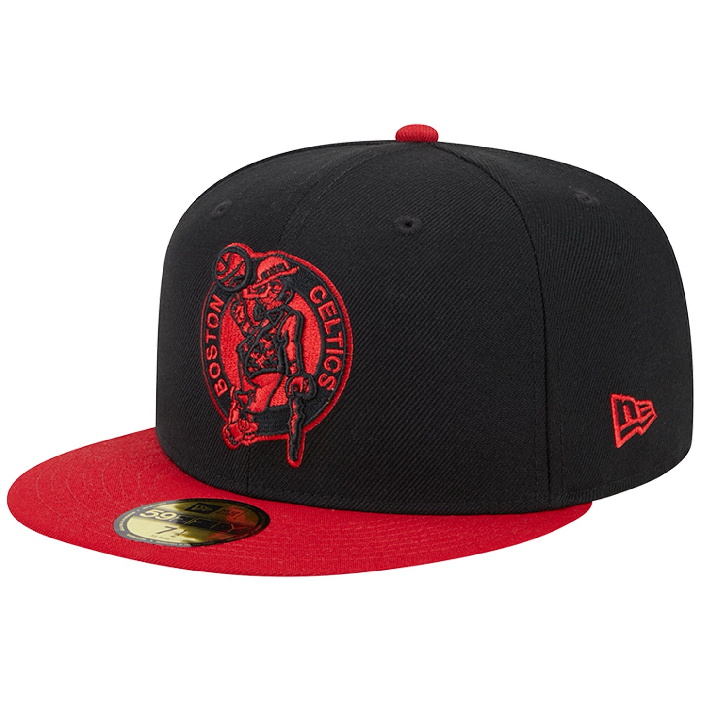 Boston Celtics New Era Graffiti UV 59FIFTY Fitted Hat - Black/Red
