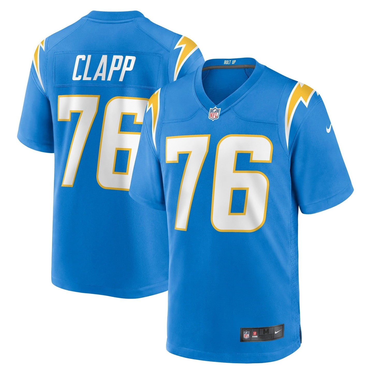 Men's Nike Will Clapp Powder Blue Los Angeles Chargers Game Jersey