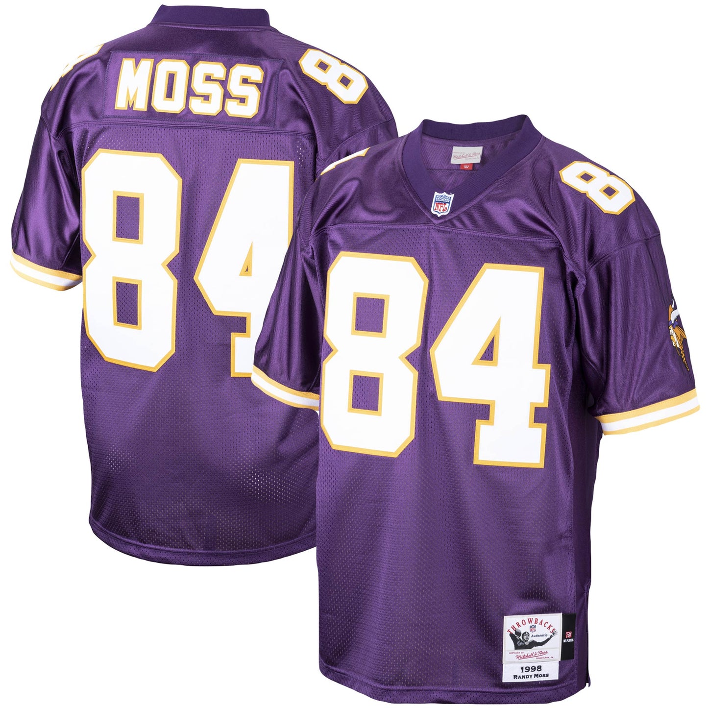 Randy Moss Minnesota Vikings Mitchell & Ness 1998 Authentic Throwback Retired Player Jersey - Purple