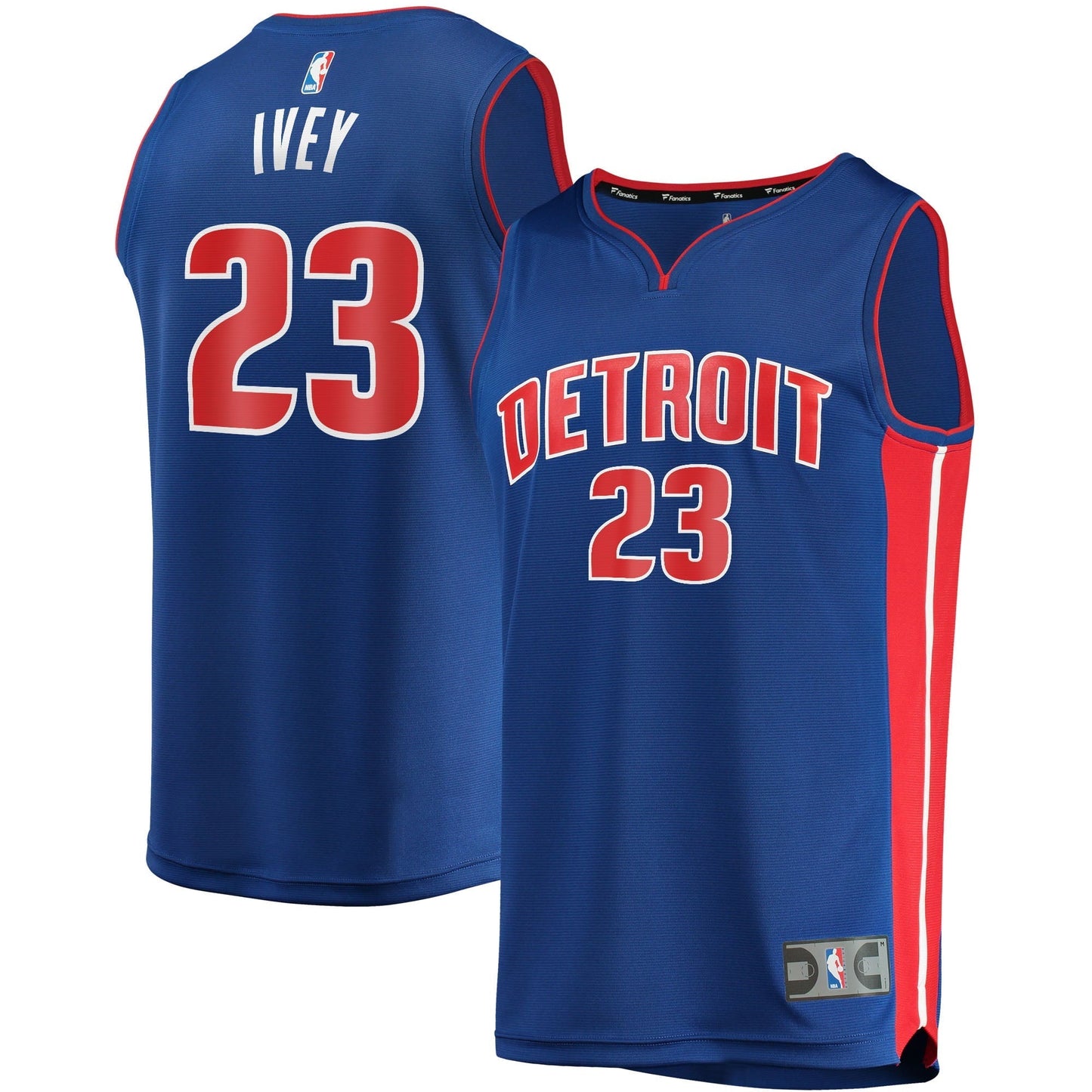 Men's Fanatics Branded Jaden Ivey Blue Detroit Pistons 2022 NBA Draft First Round Pick Fast Break Replica Player Jersey