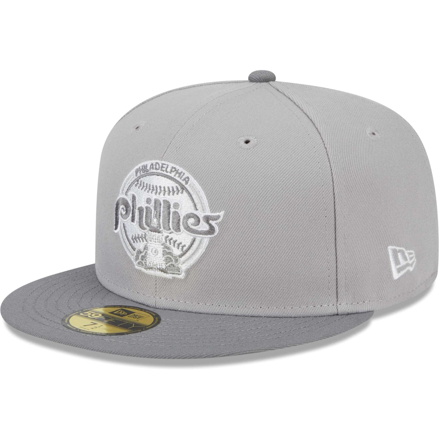 Philadelphia Phillies New Era Green Undervisor 59FIFTY Fitted Hat - Gray