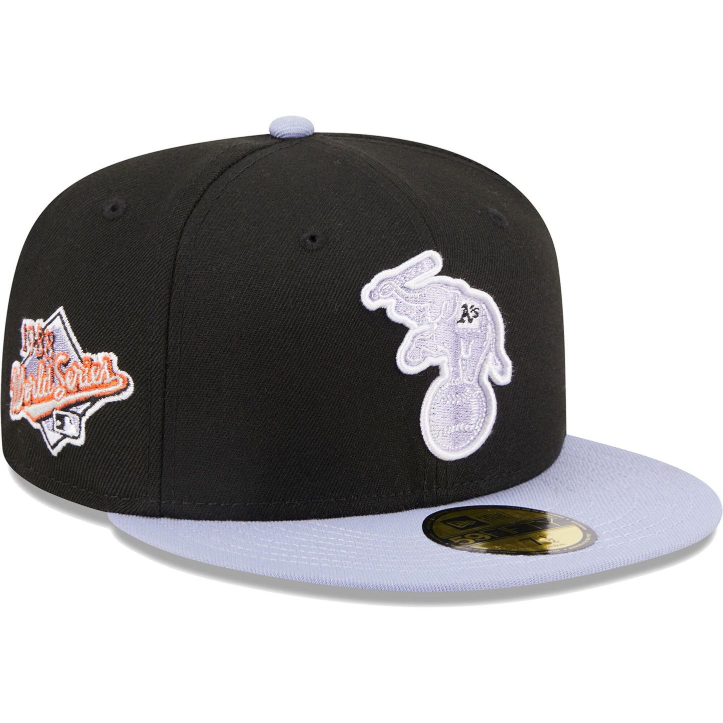Oakland Athletics New Era Side Patch 59FIFTY Fitted Hat - Black