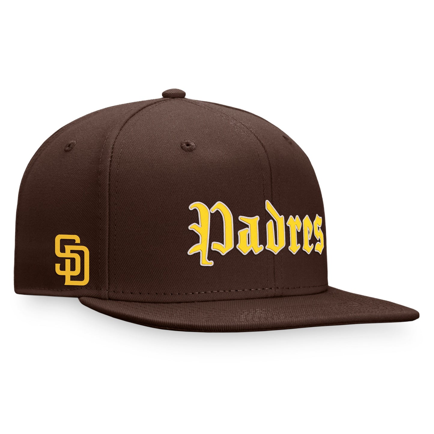 San Diego Padres Fanatics Branded Gothic Script Fitted Hat - Brown