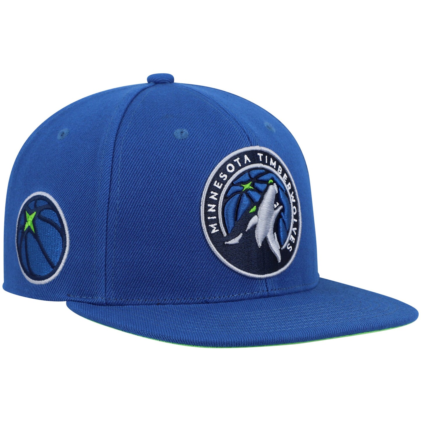 Minnesota Timberwolves Mitchell & Ness Core Side Snapback Hat - Blue