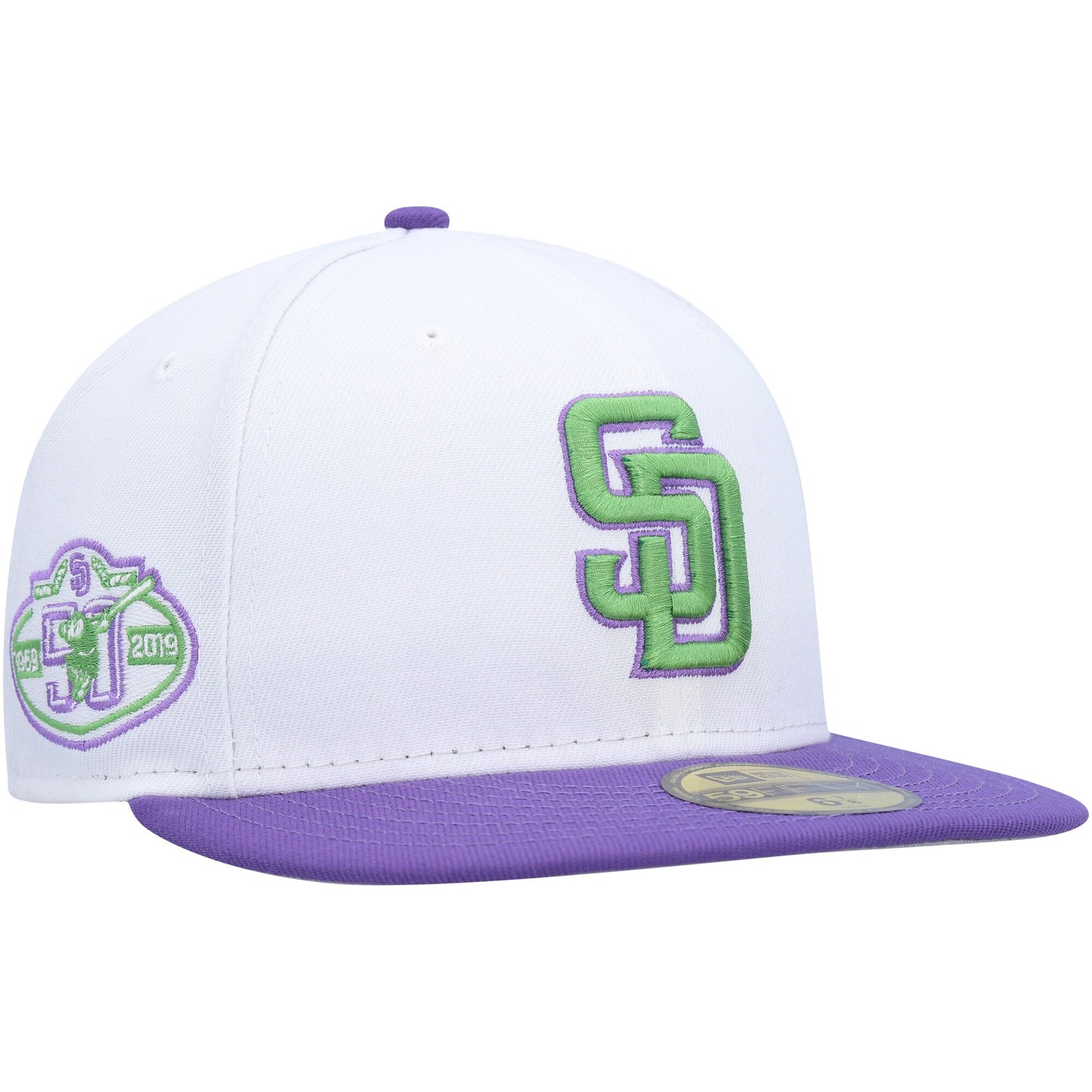 San Diego Padres New Era 50th Anniversary Side Patch 59FIFTY Fitted Hat - White