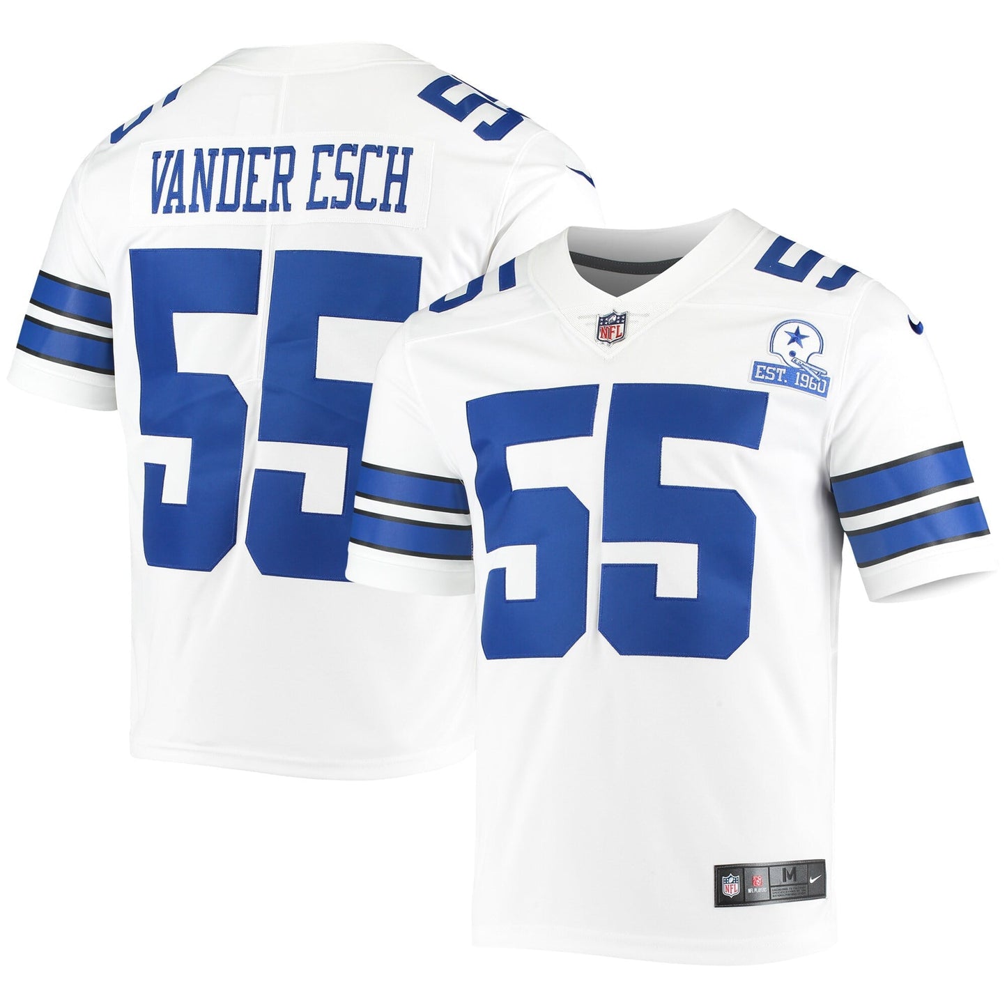 Men's Nike Leighton Vander Esch White Dallas Cowboys 60th Anniversary Limited Jersey