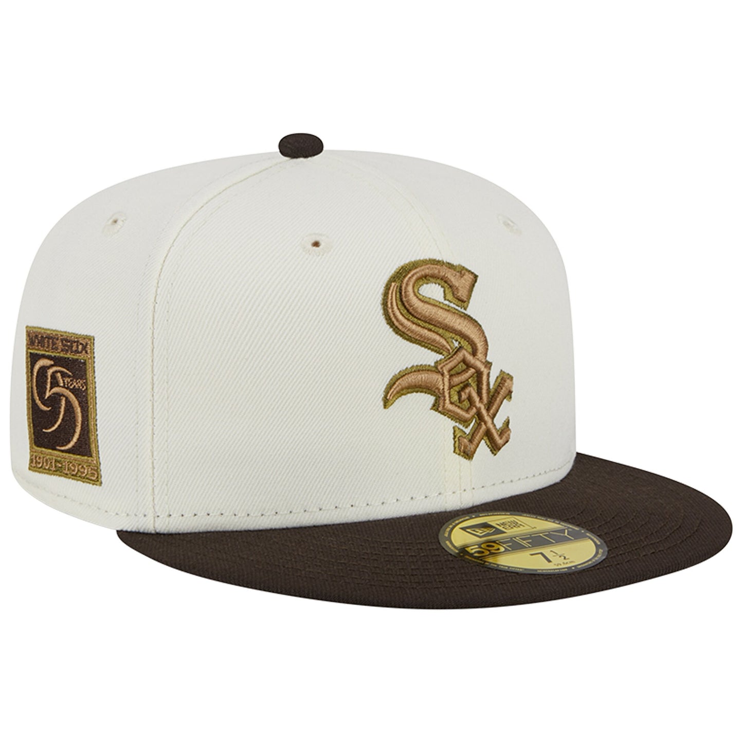 Chicago White Sox New Era 95th Team Anniversary 59FIFTY Fitted Hat - White/Brown