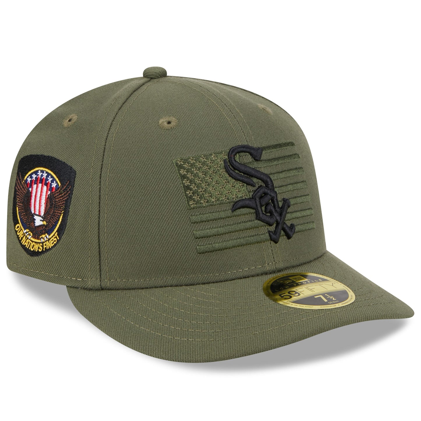 Chicago White Sox New Era 2023 Armed Forces Day Low Profile 59FIFTY Fitted Hat - Green