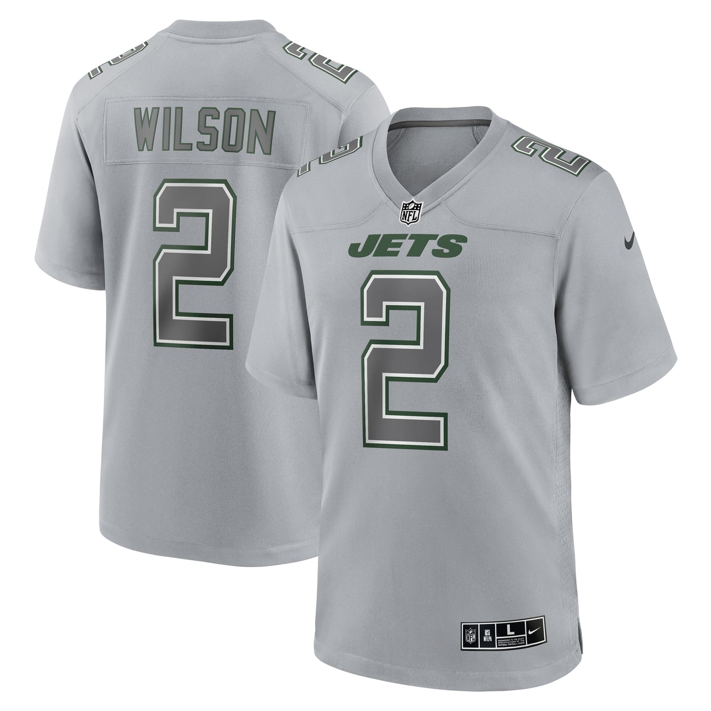 Zach Wilson New York Jets Nike Atmosphere Fashion Game Jersey - Gray
