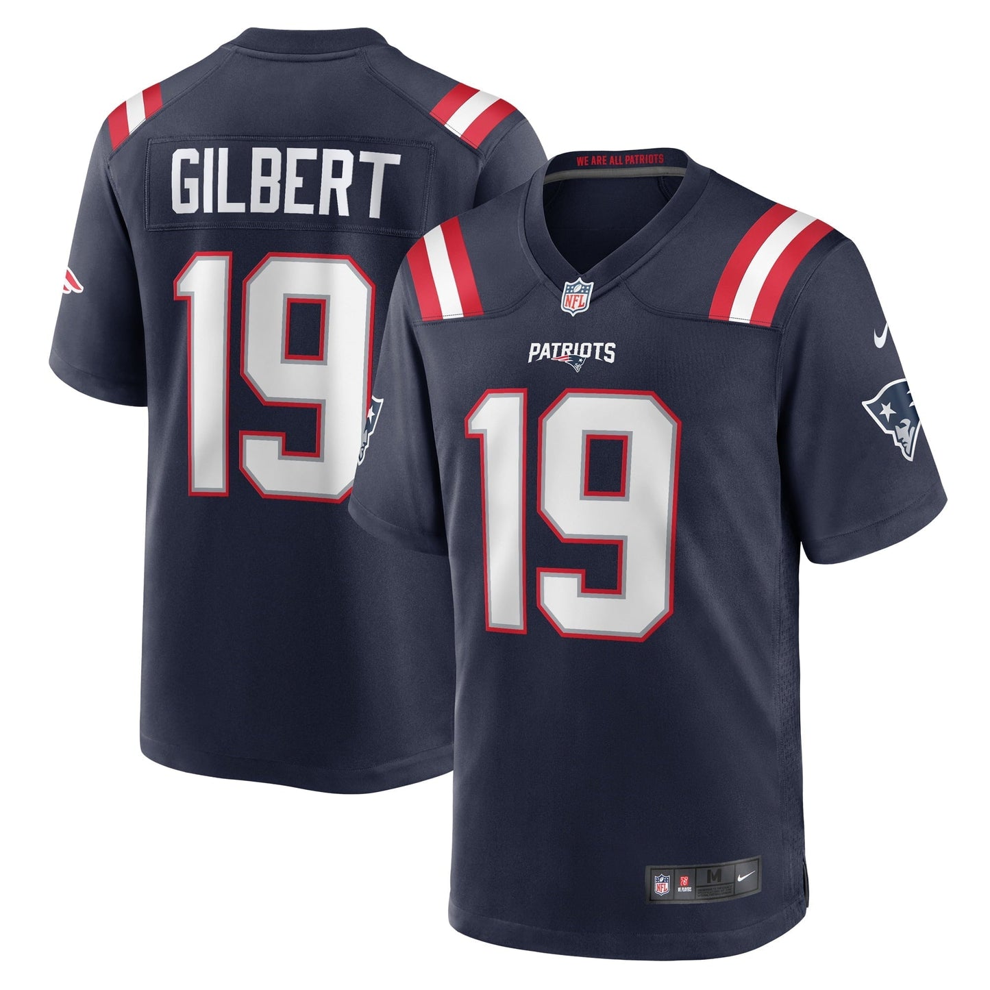 Men's Nike Garrett Gilbert Navy New England Patriots Home Game Player Jersey